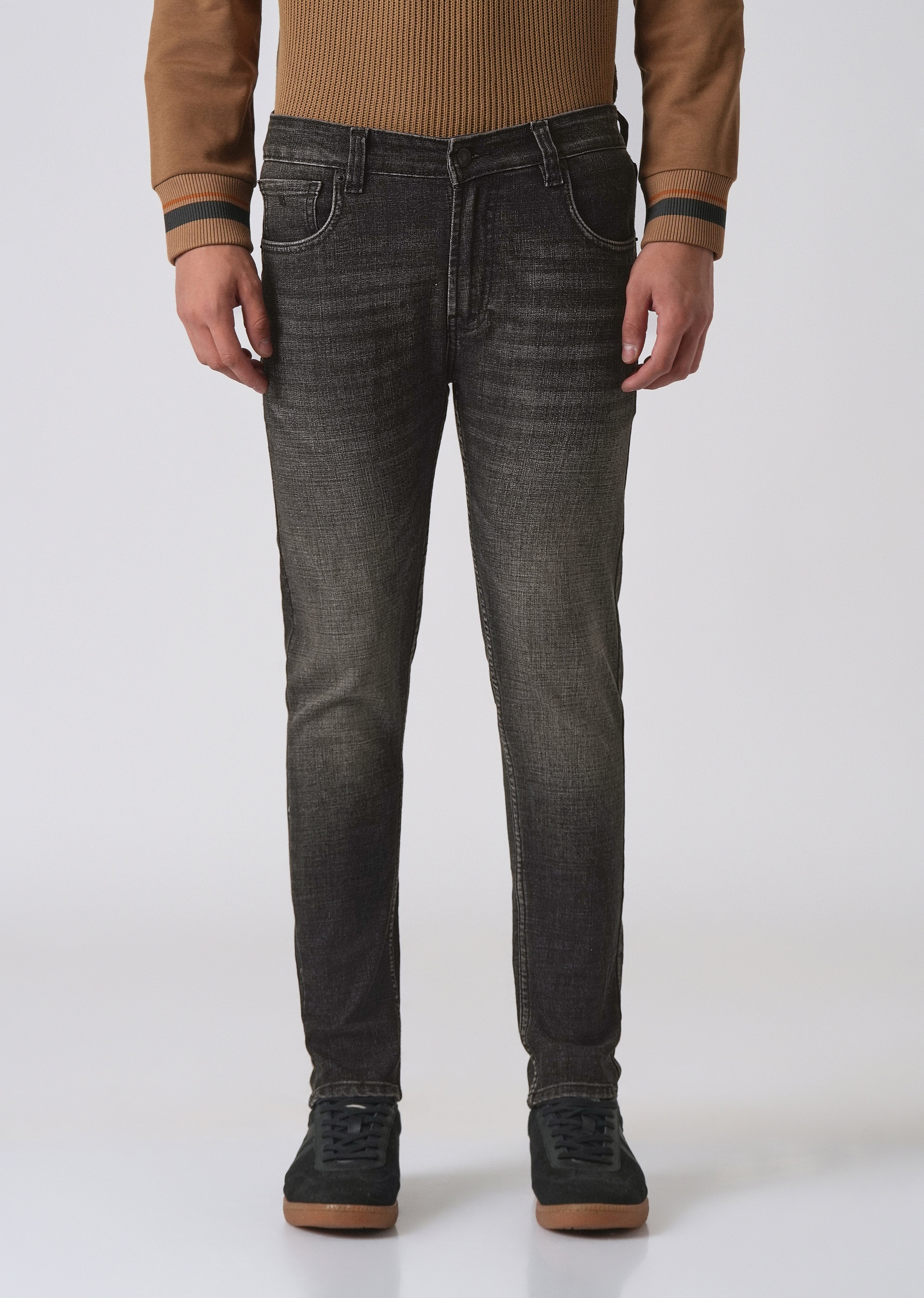 Faded Black Slim Fit Denim