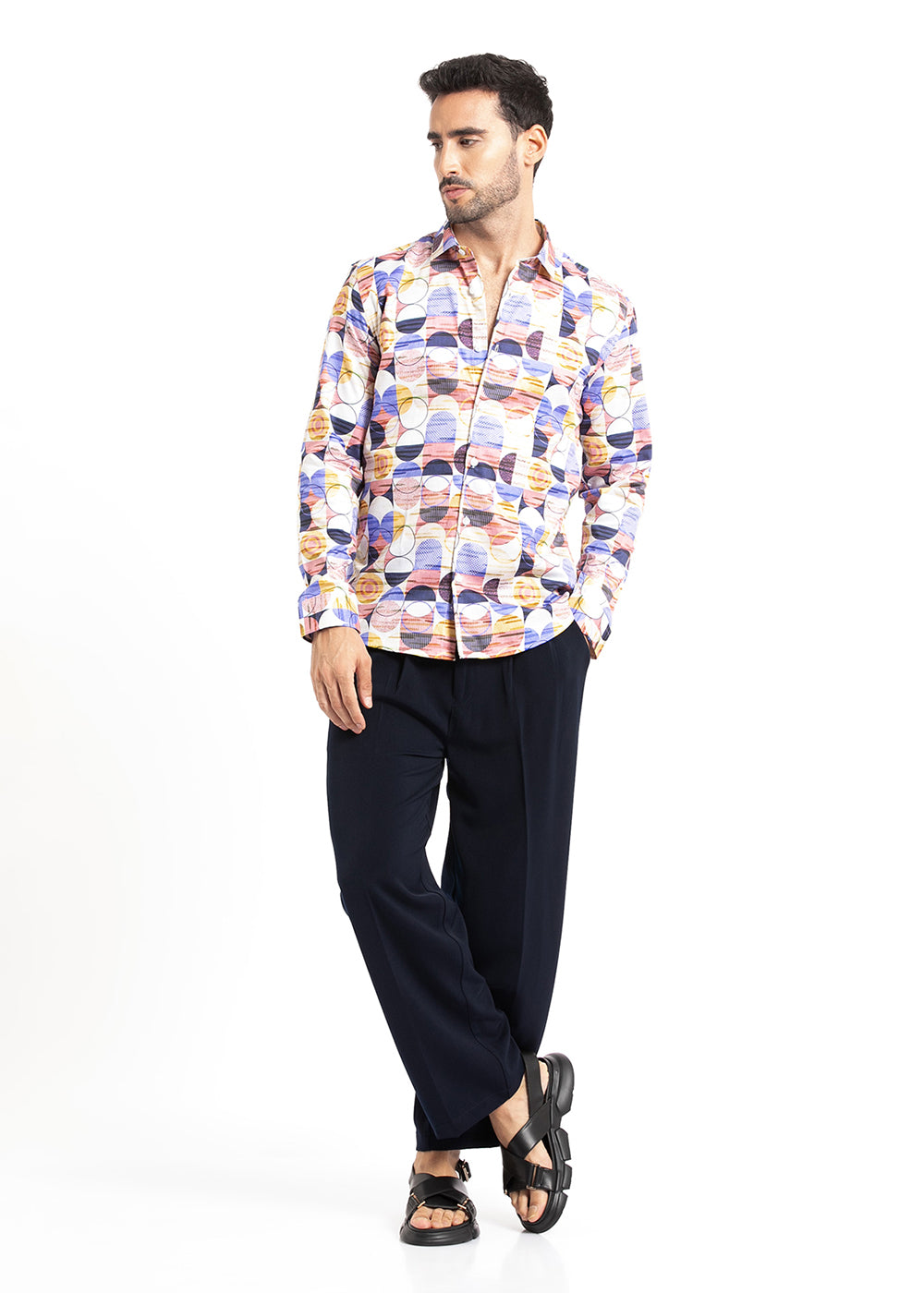 Multi Geometric Print Shirt