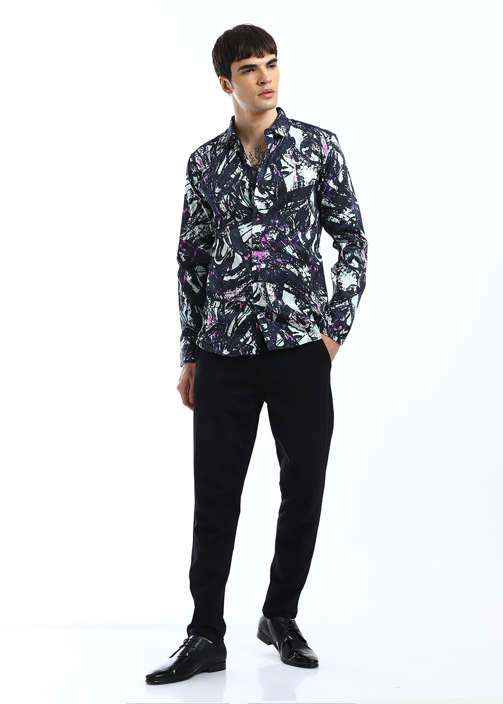 Contempory Marble Printed Shirt