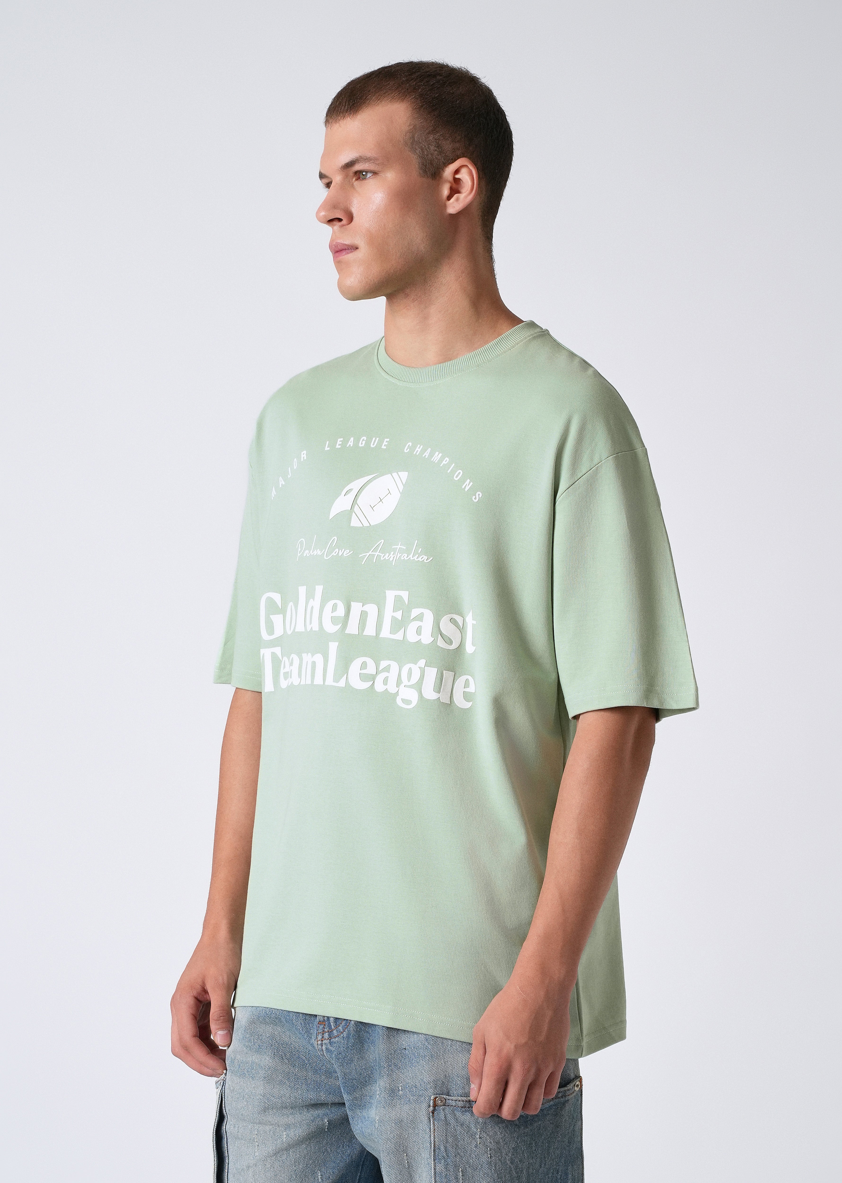 Green Graphic Print Oversized T-shirt
