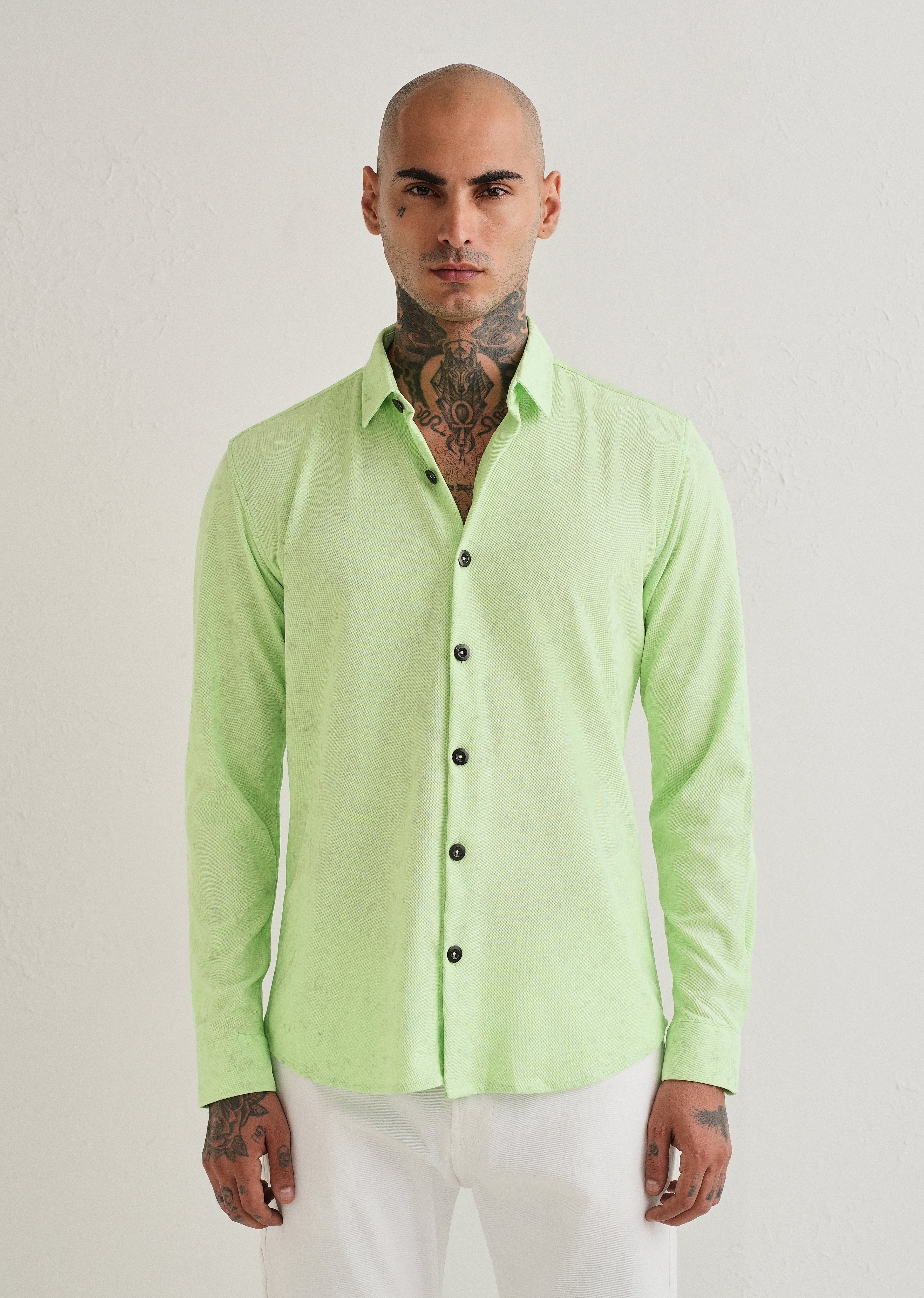 Neon Green Knitted Shirt