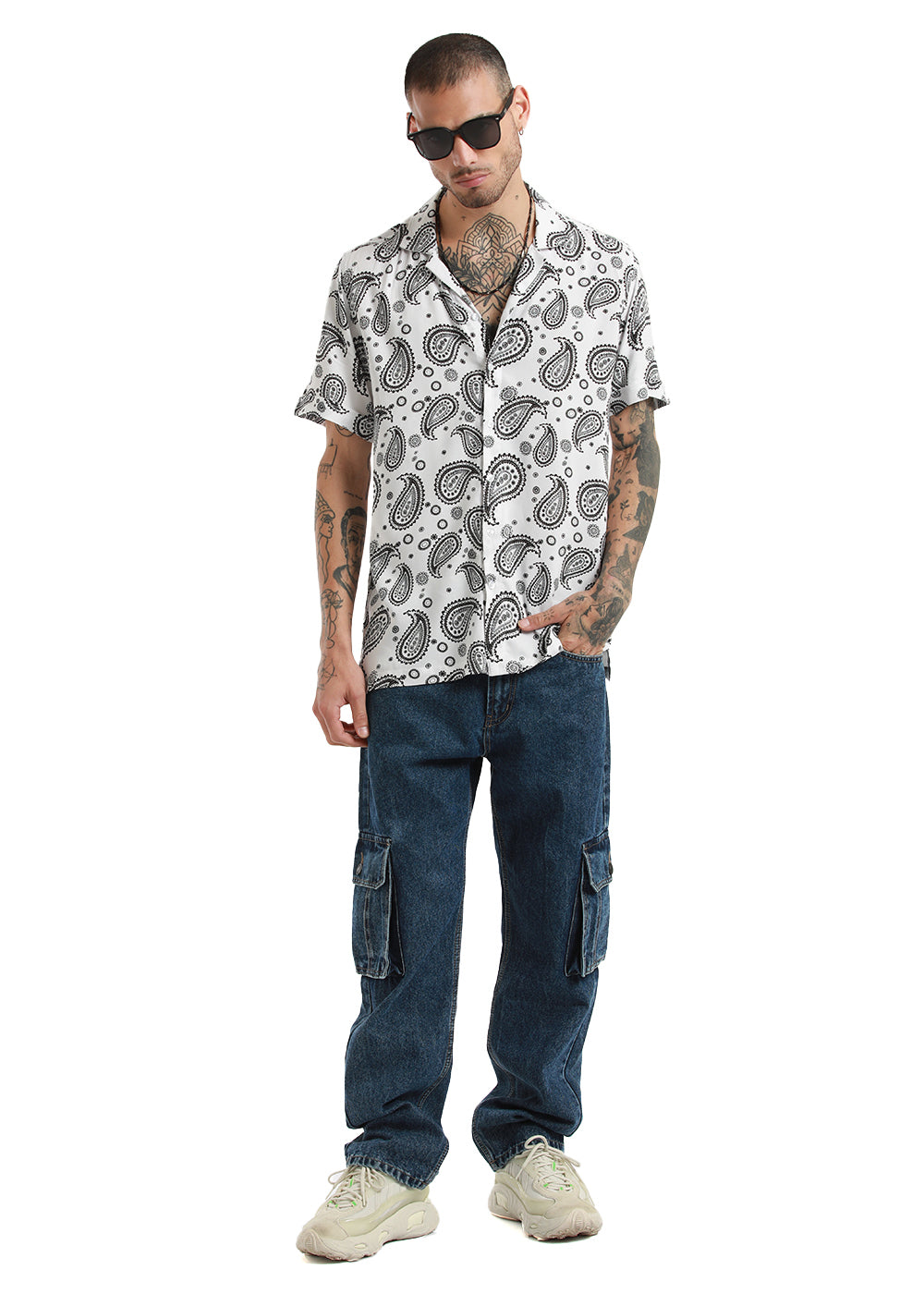 Zubolo Paisley Print Short Sleeve Shirt