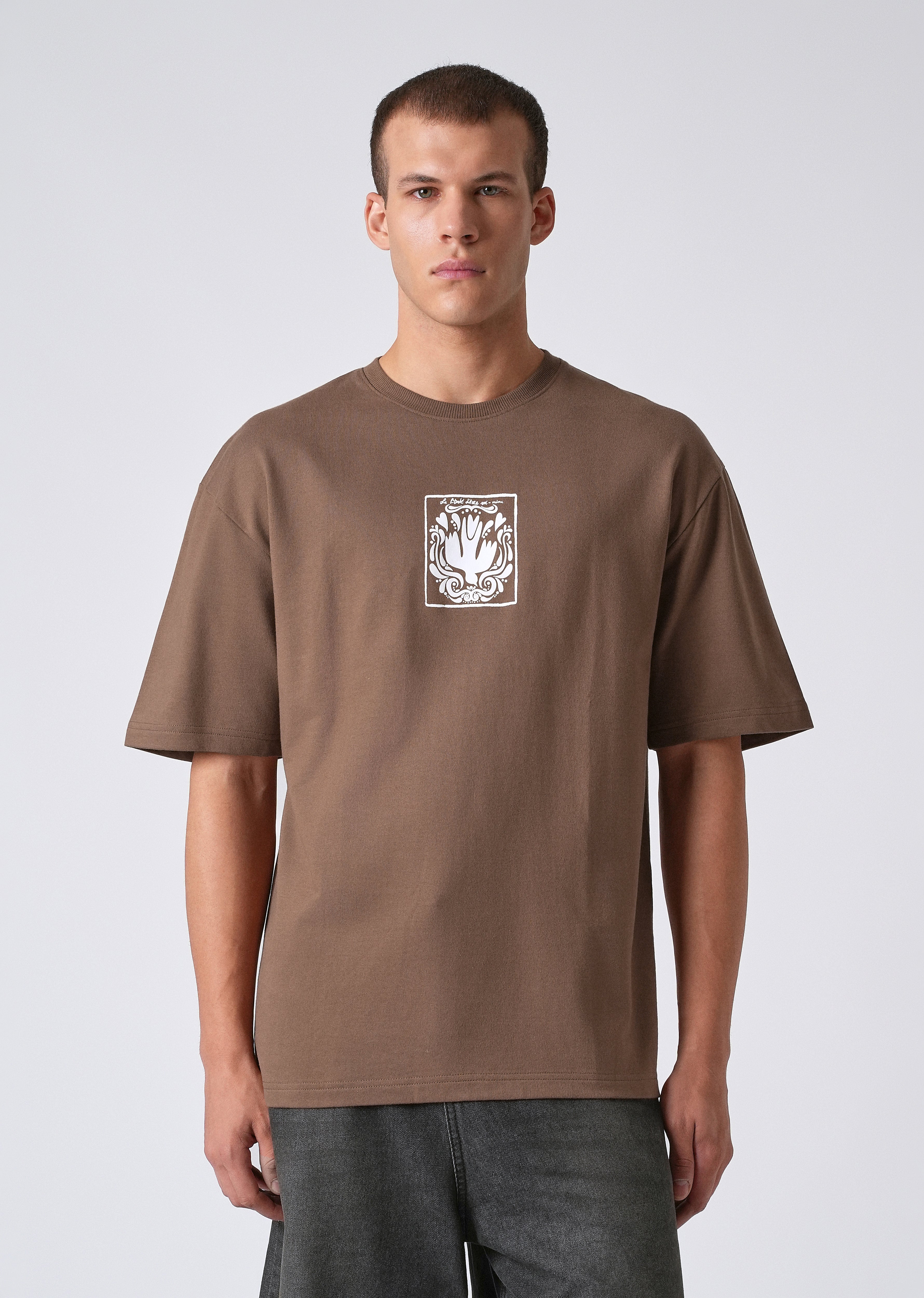 Wood Brown Oversized T-shirt