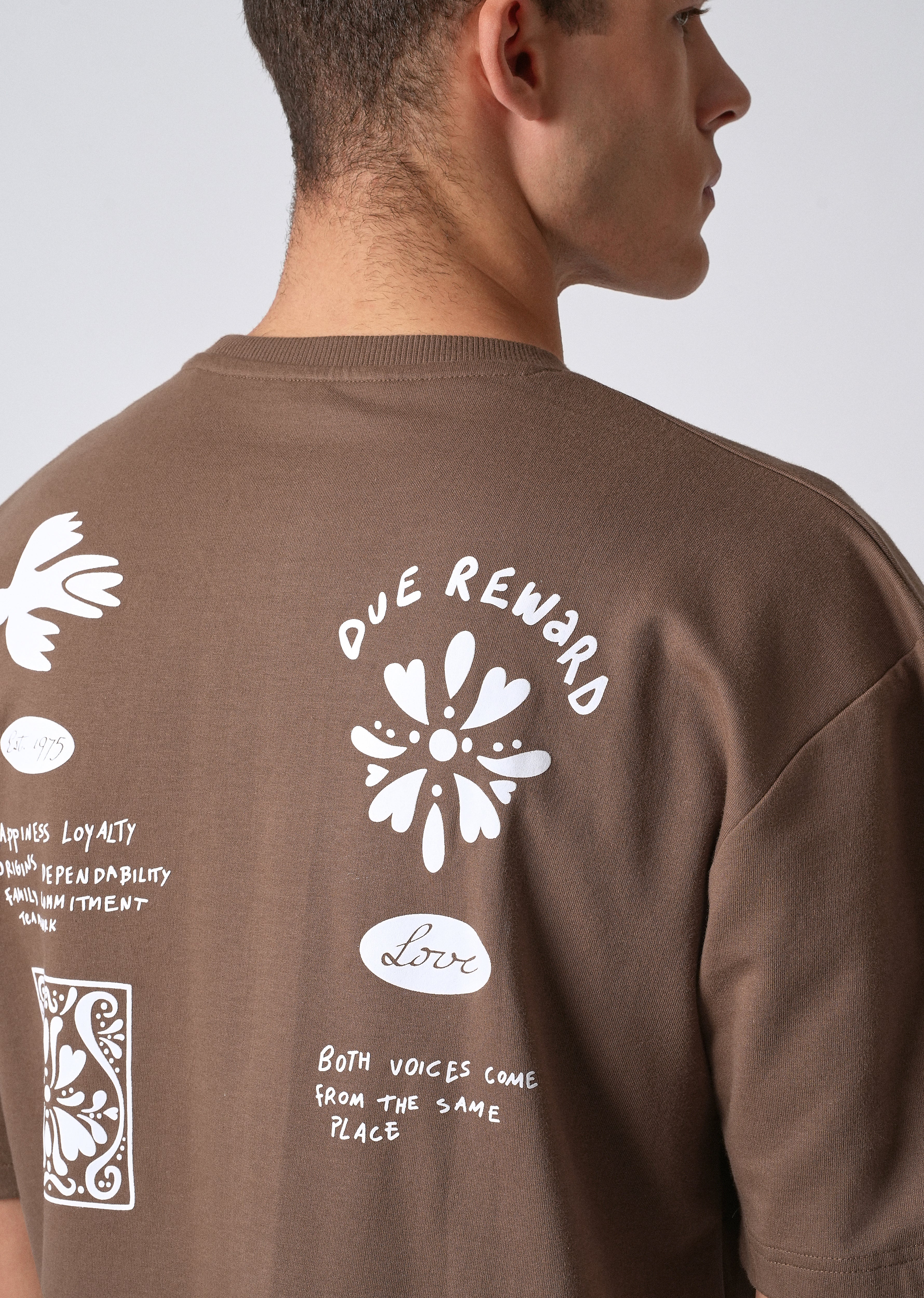 Wood Brown Oversized T-shirt