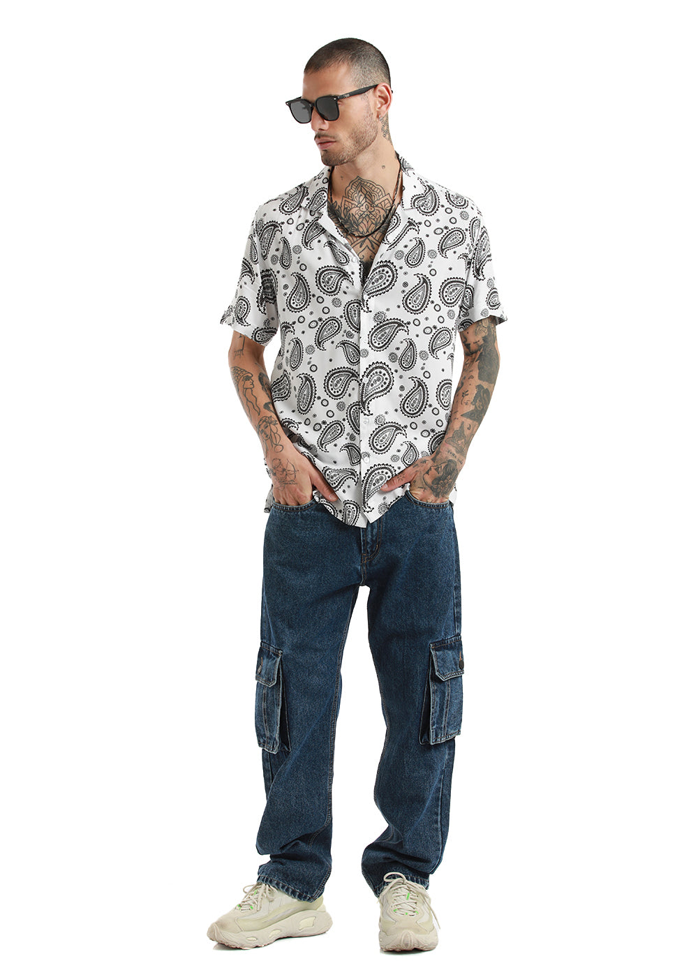 Zubolo Paisley Print Short Sleeve Shirt