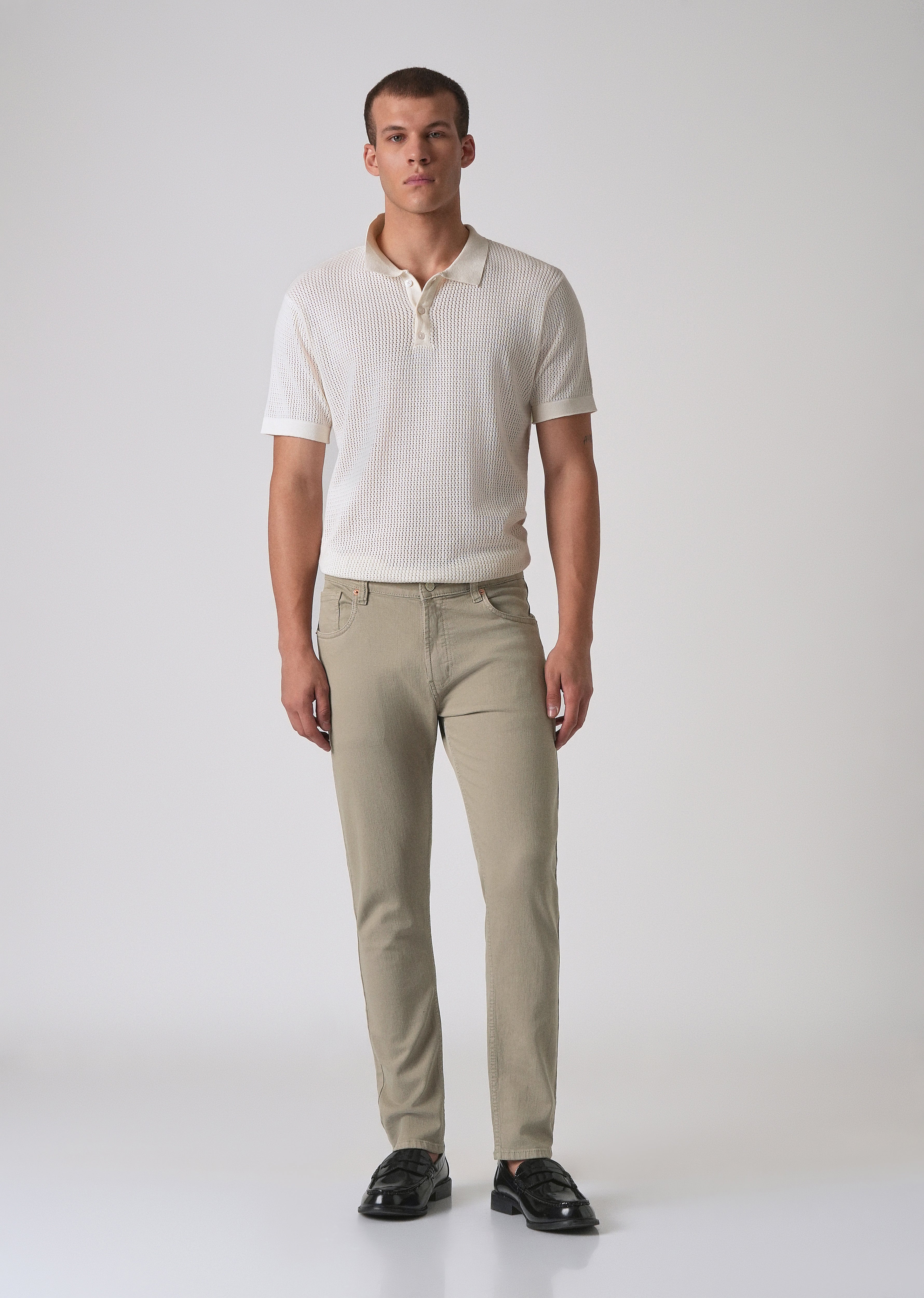 Brown Slim Fit Denim