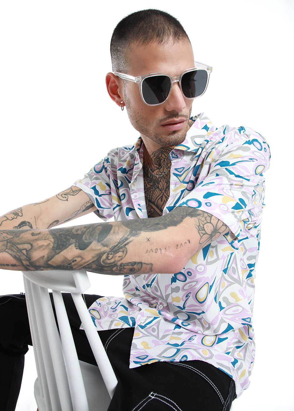 Prismatic Print Half Sleeve Shirt