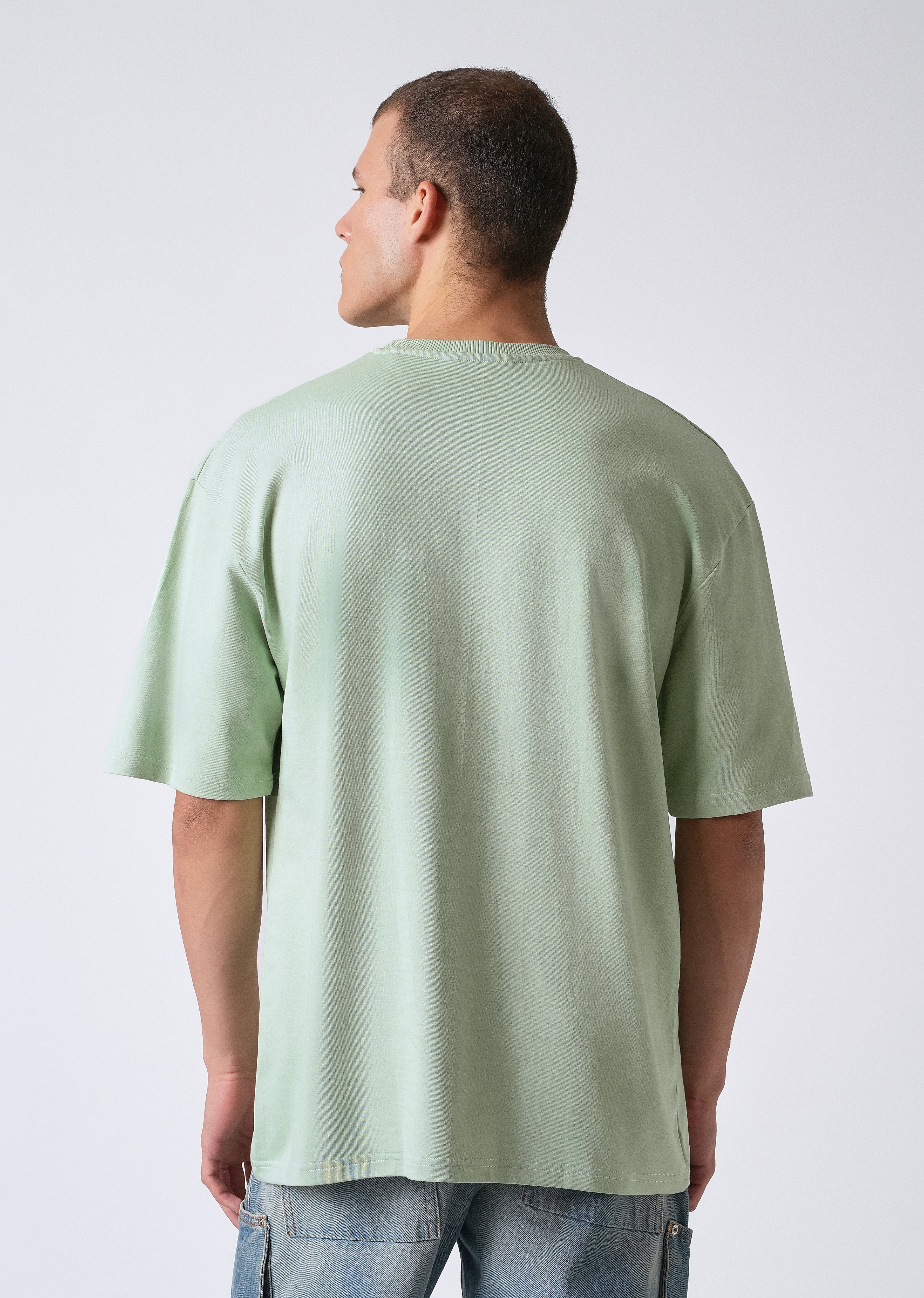 Green Graphic Print Oversized T-shirt
