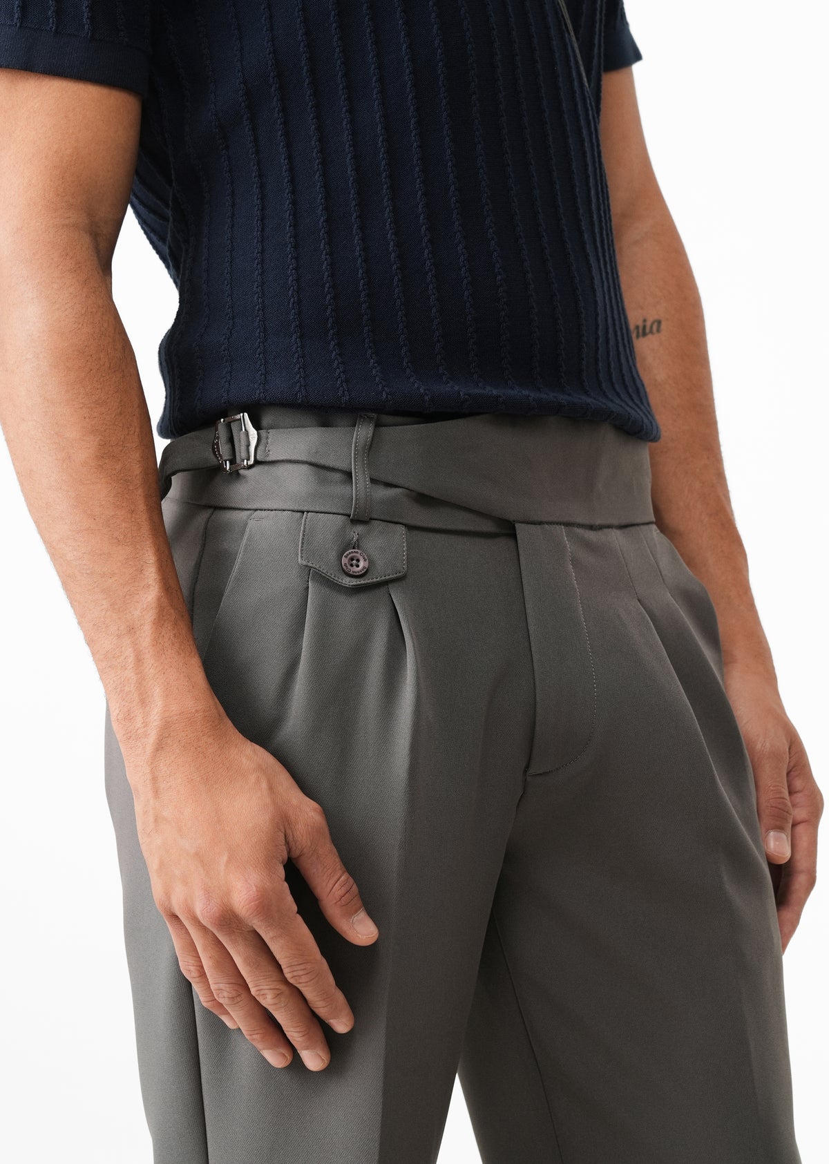 Slate Grey Gurkha Trousers