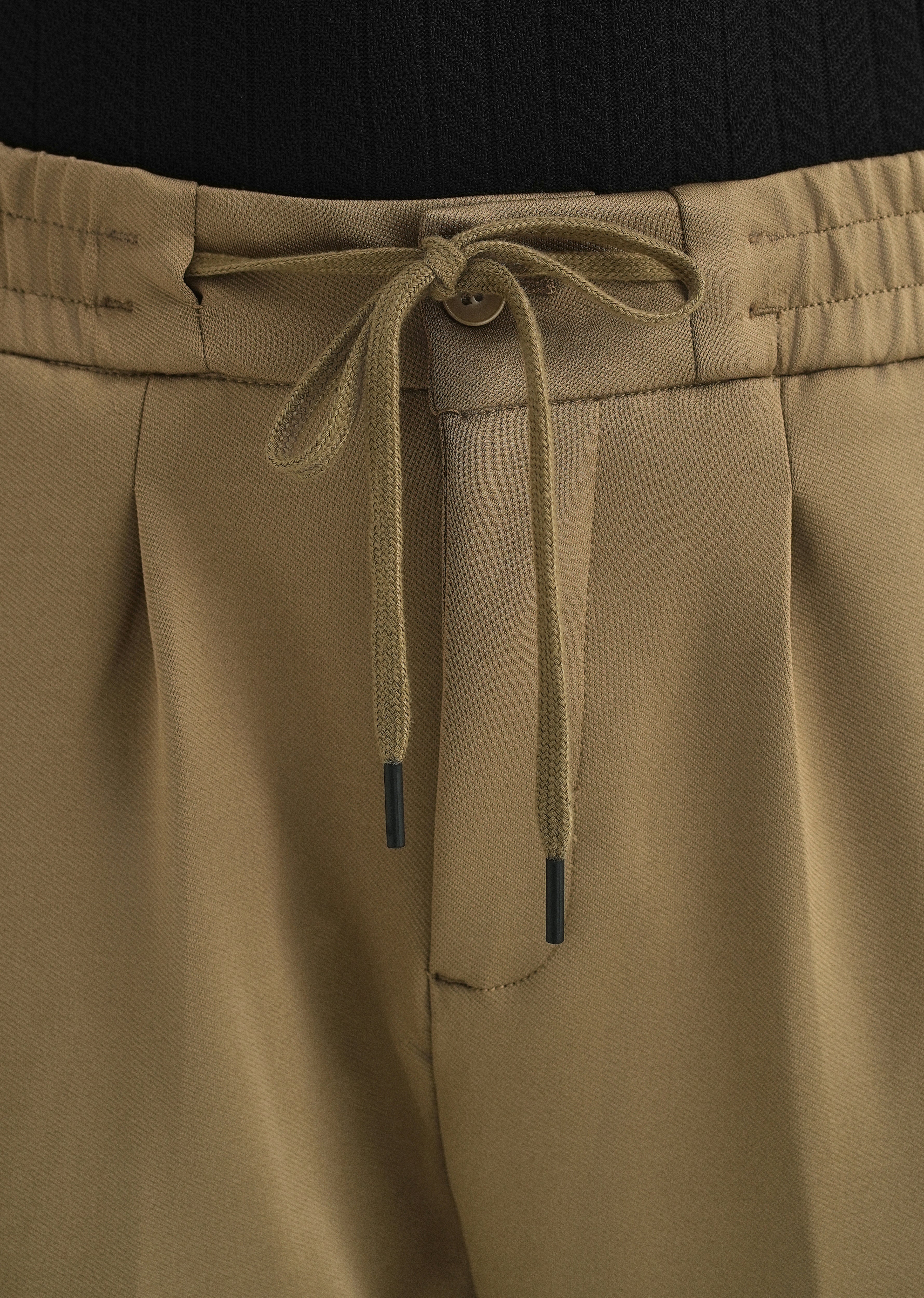 Khaki Drawstring Trousers