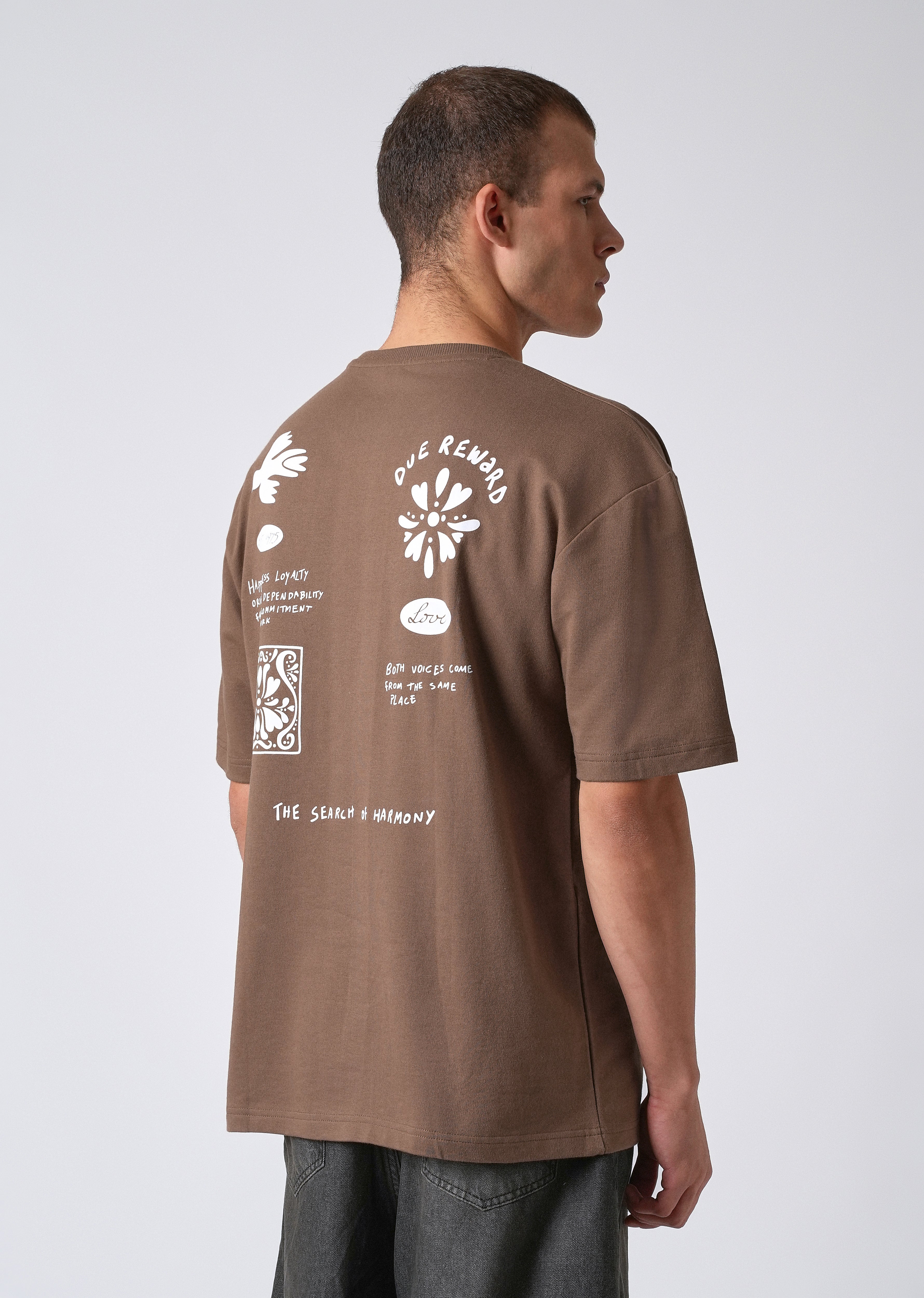 Wood Brown Oversized T-shirt