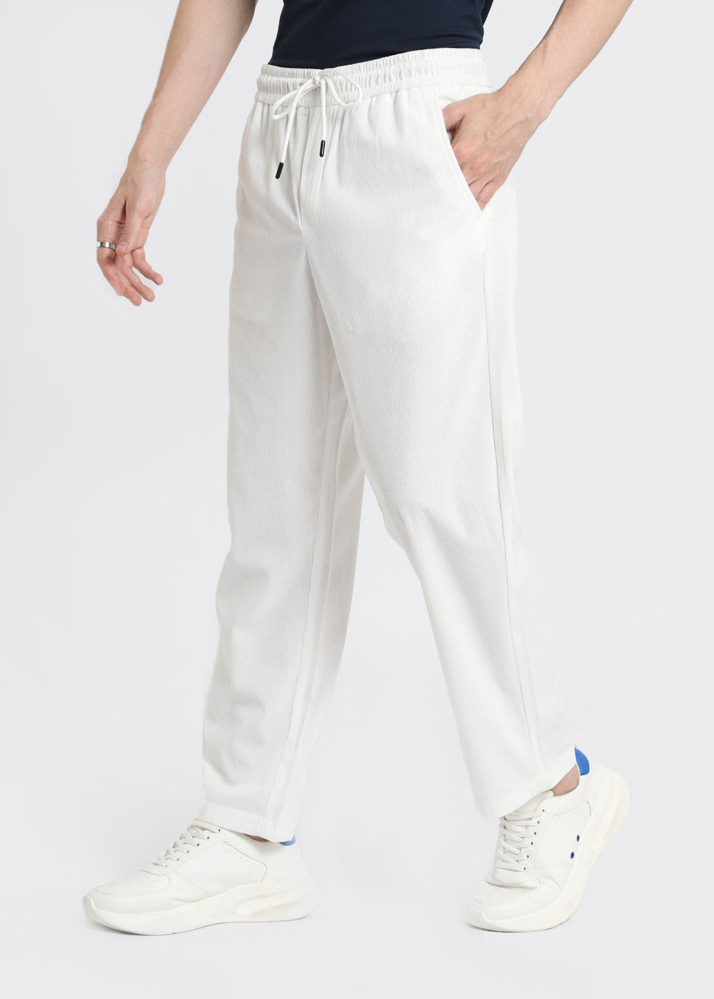 Ice White Corduroy Pant