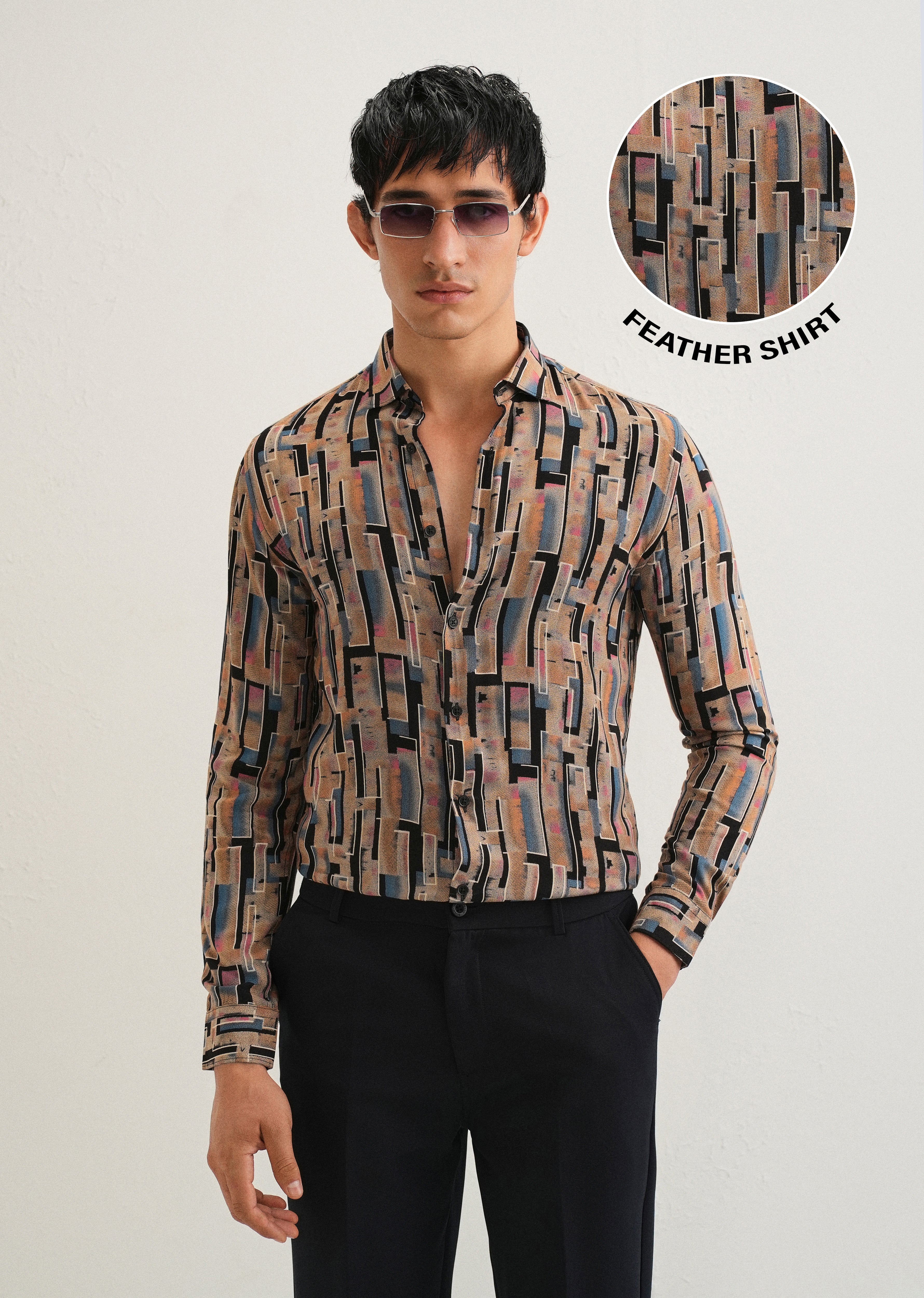 Orange Feather Shirt