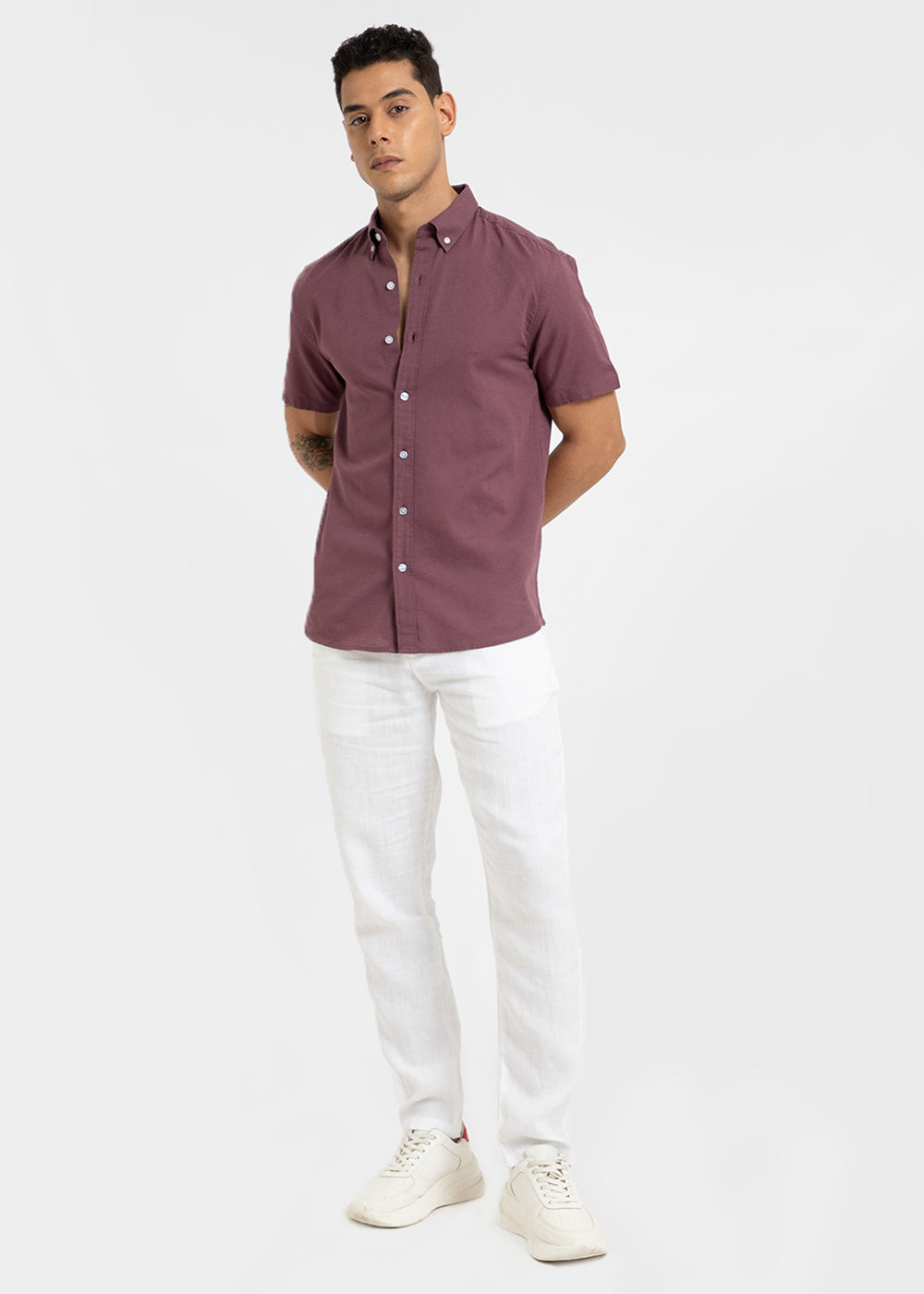 Violet Cotton Linen Shirt