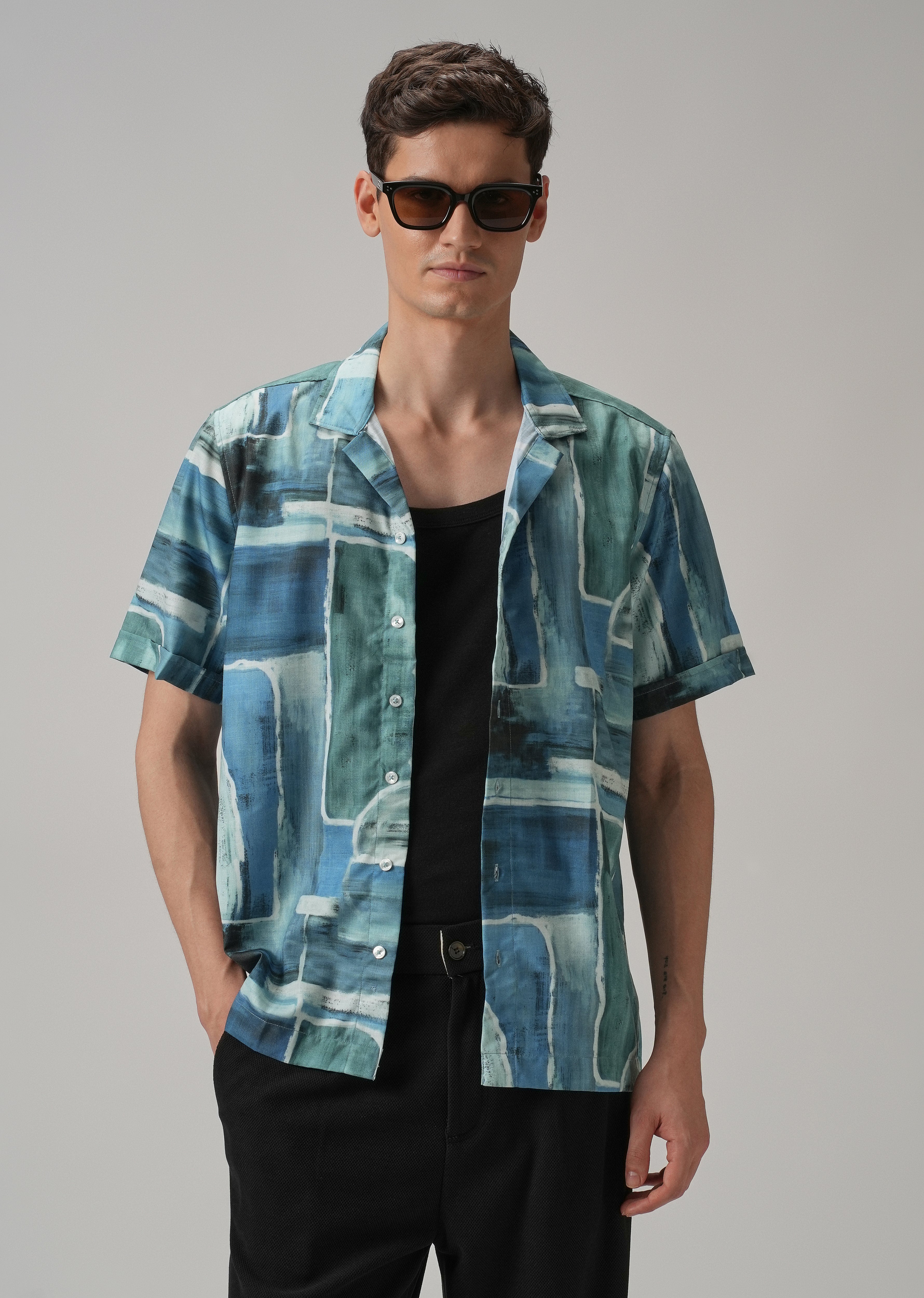 Abstract Art Half Sleeve Shirt