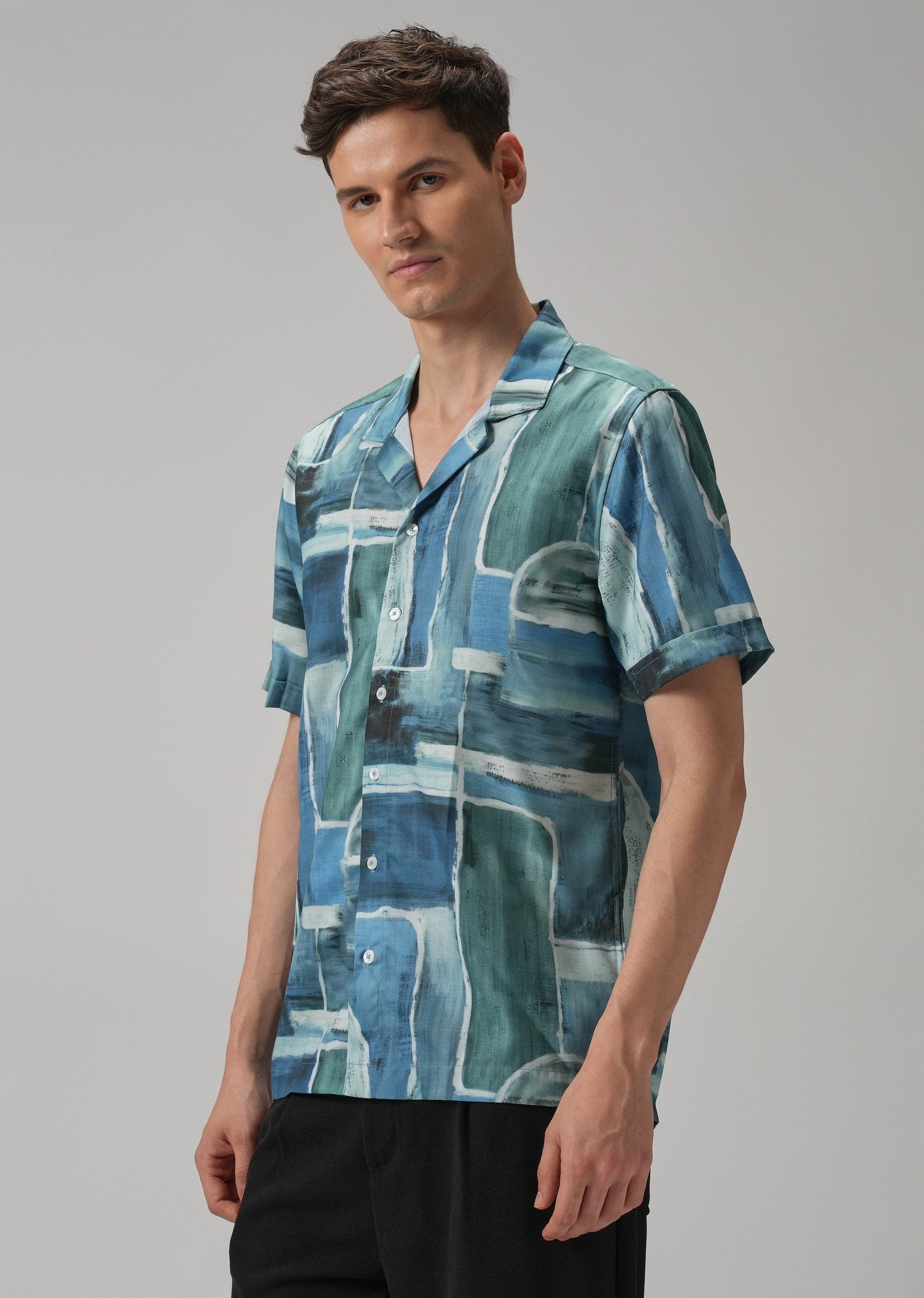 Abstract Art Half Sleeve Shirt