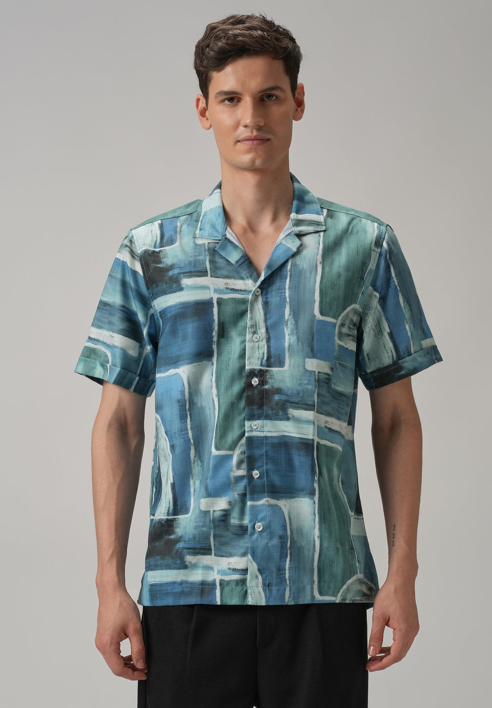 Abstract Art Half Sleeve Shirt