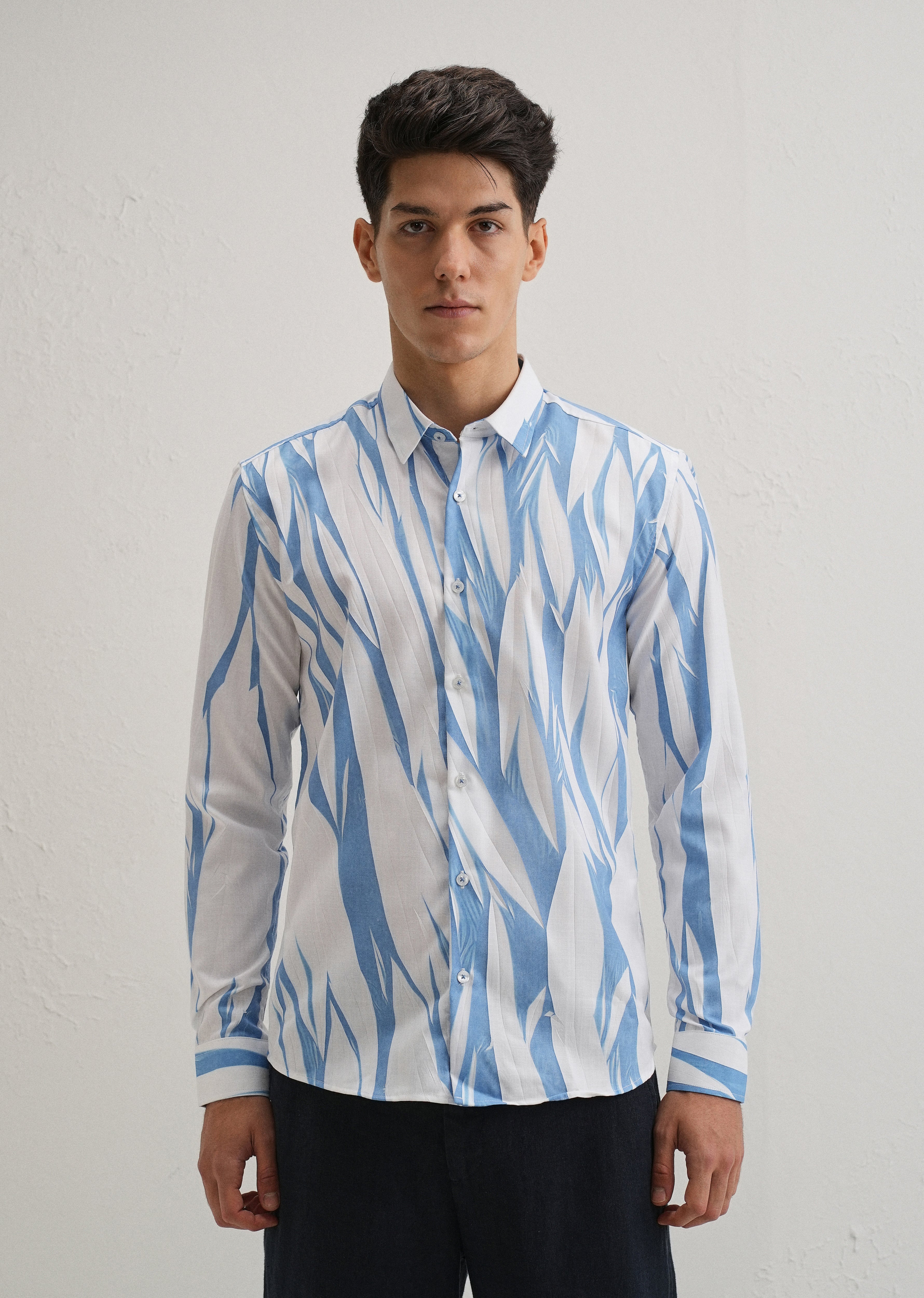 Abstract Blue Shirt