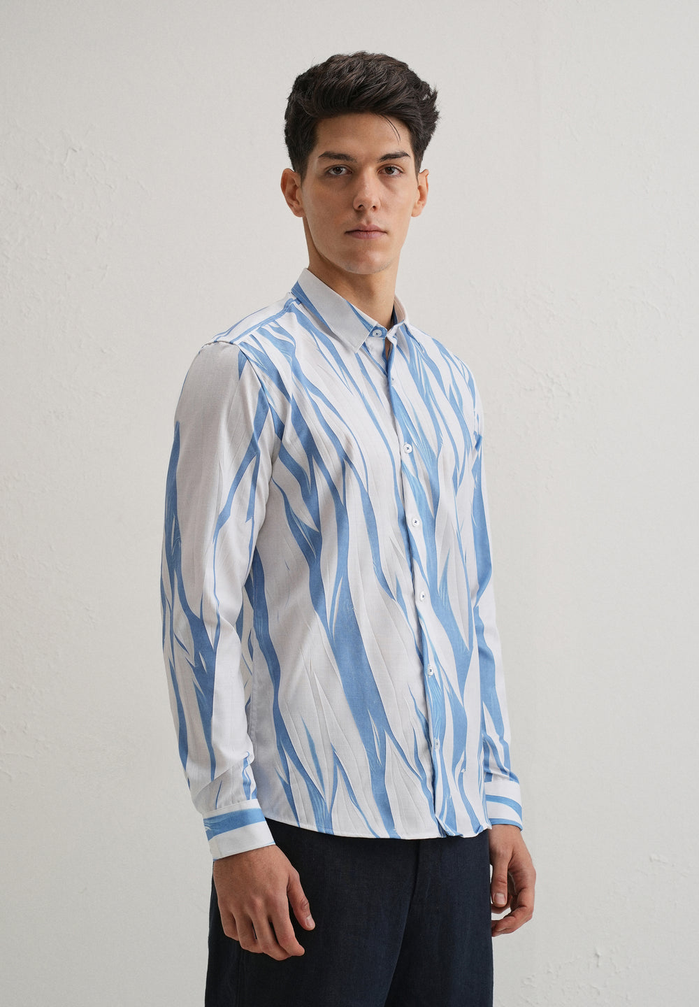 Abstract Blue Shirt