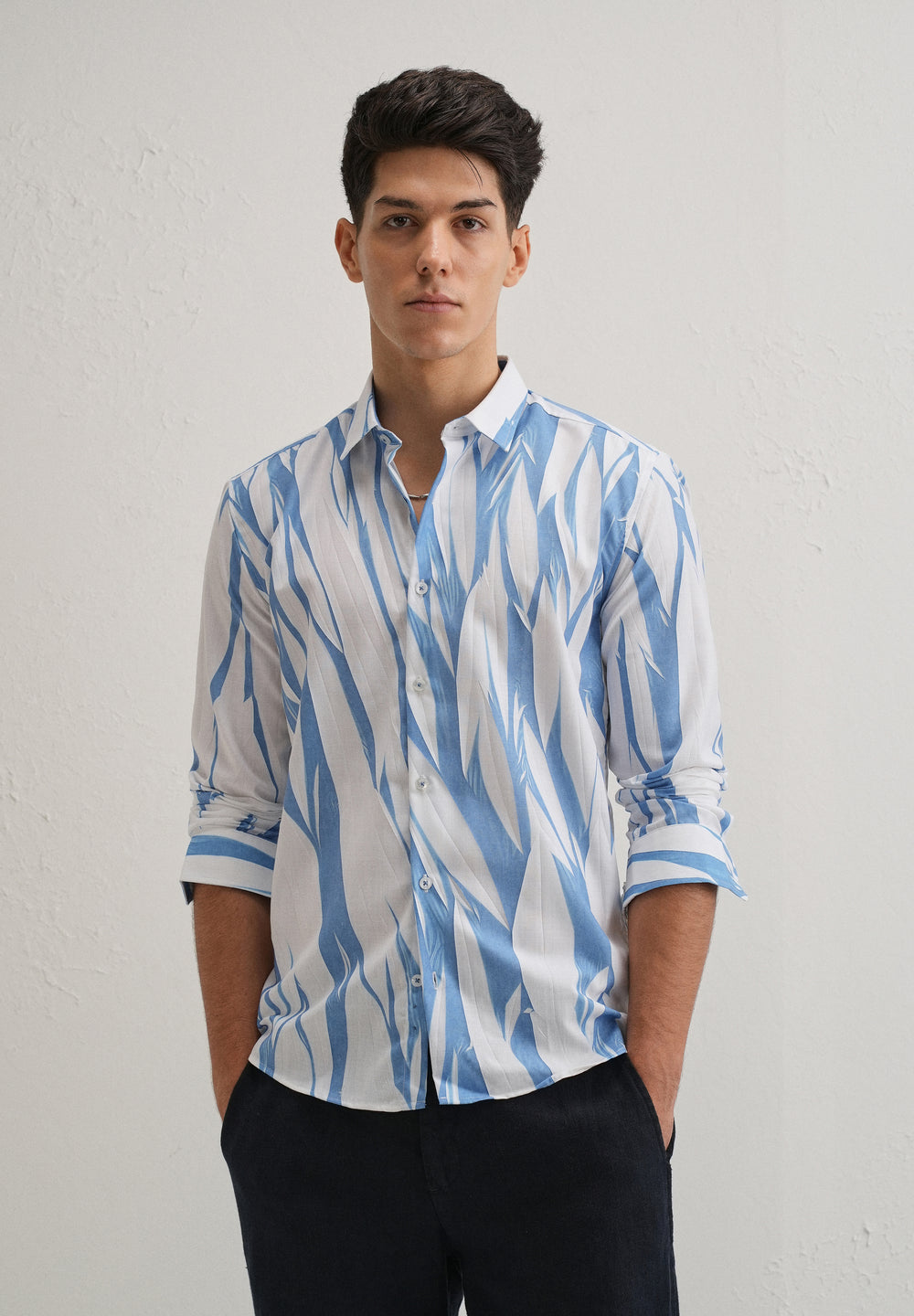 Abstract Blue Shirt