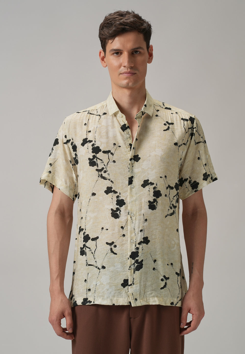 Abstract Flora Printed Shirt