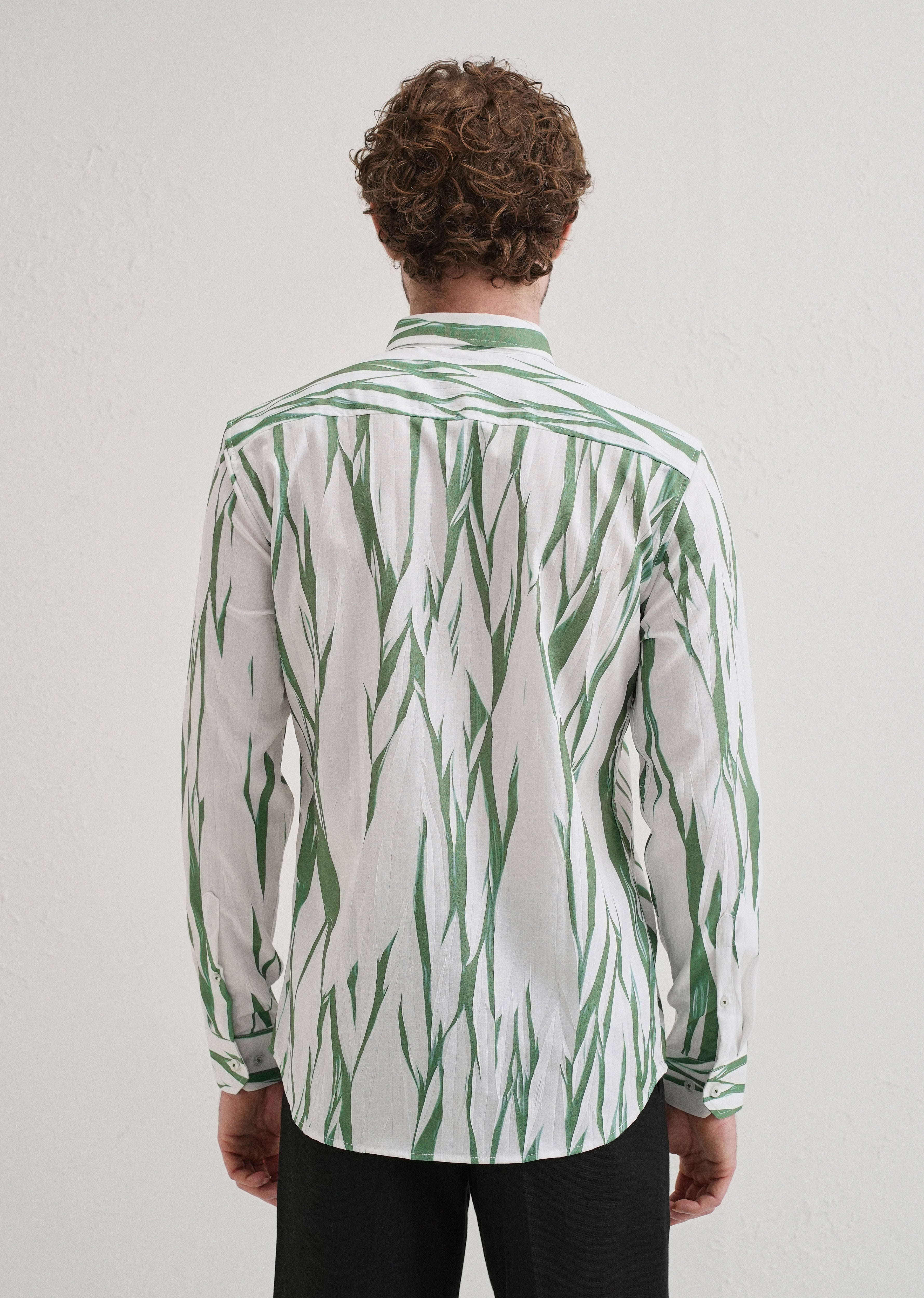 Abstract Light Green Shirt