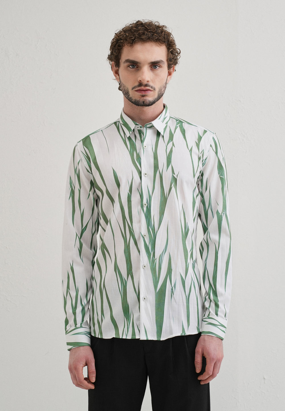 Abstract Light Green Shirt