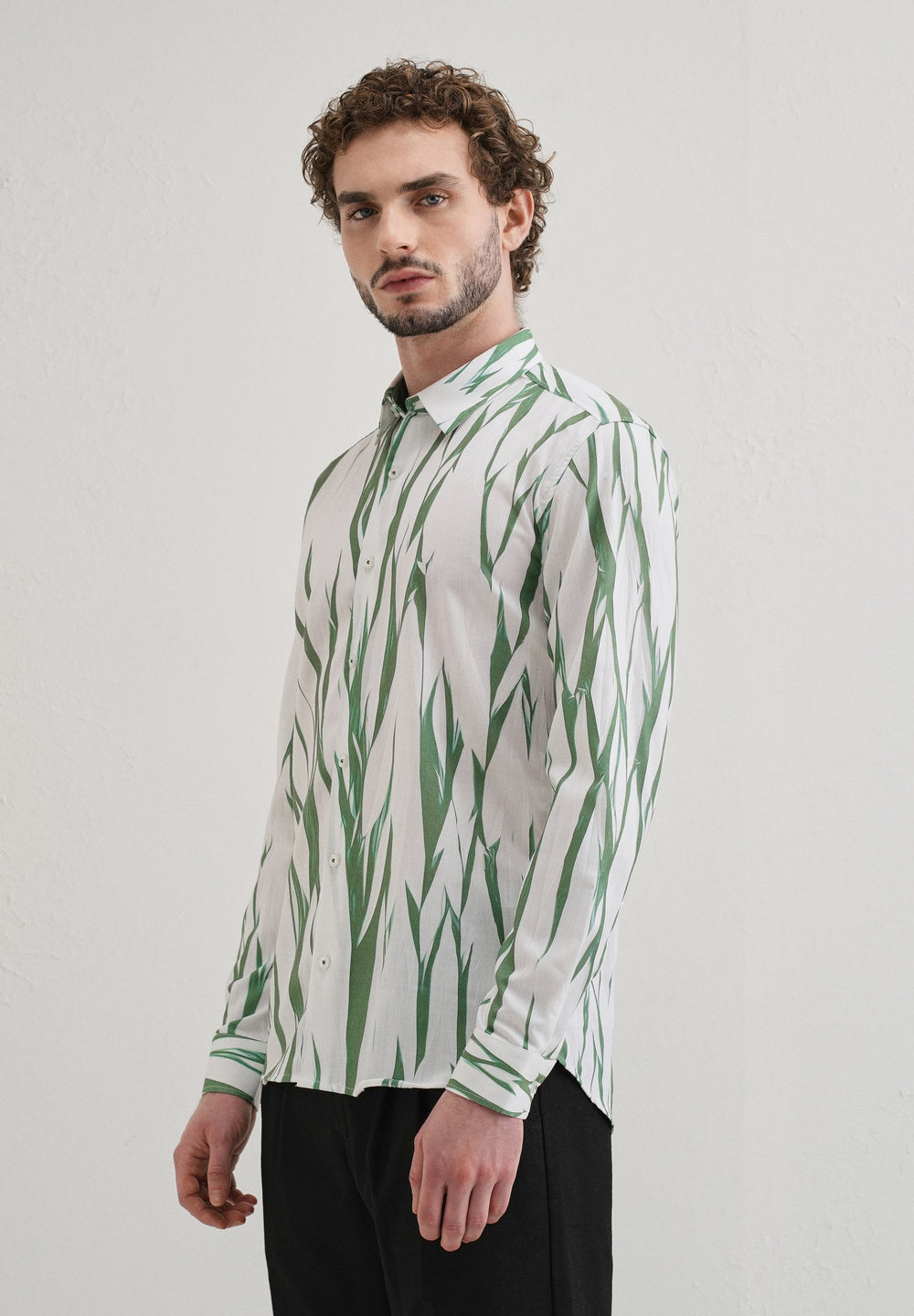 Abstract Light Green Shirt