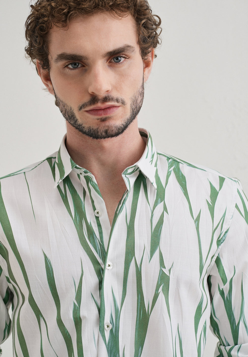 Abstract Light Green Shirt