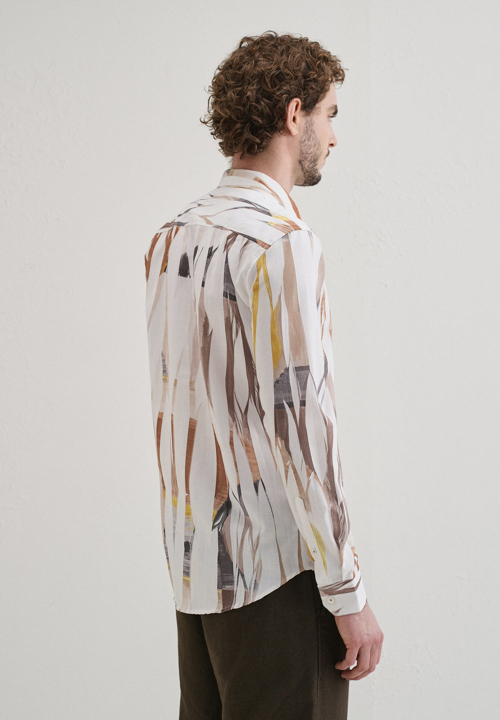 Abstract Yellow Multicoloured Shirt