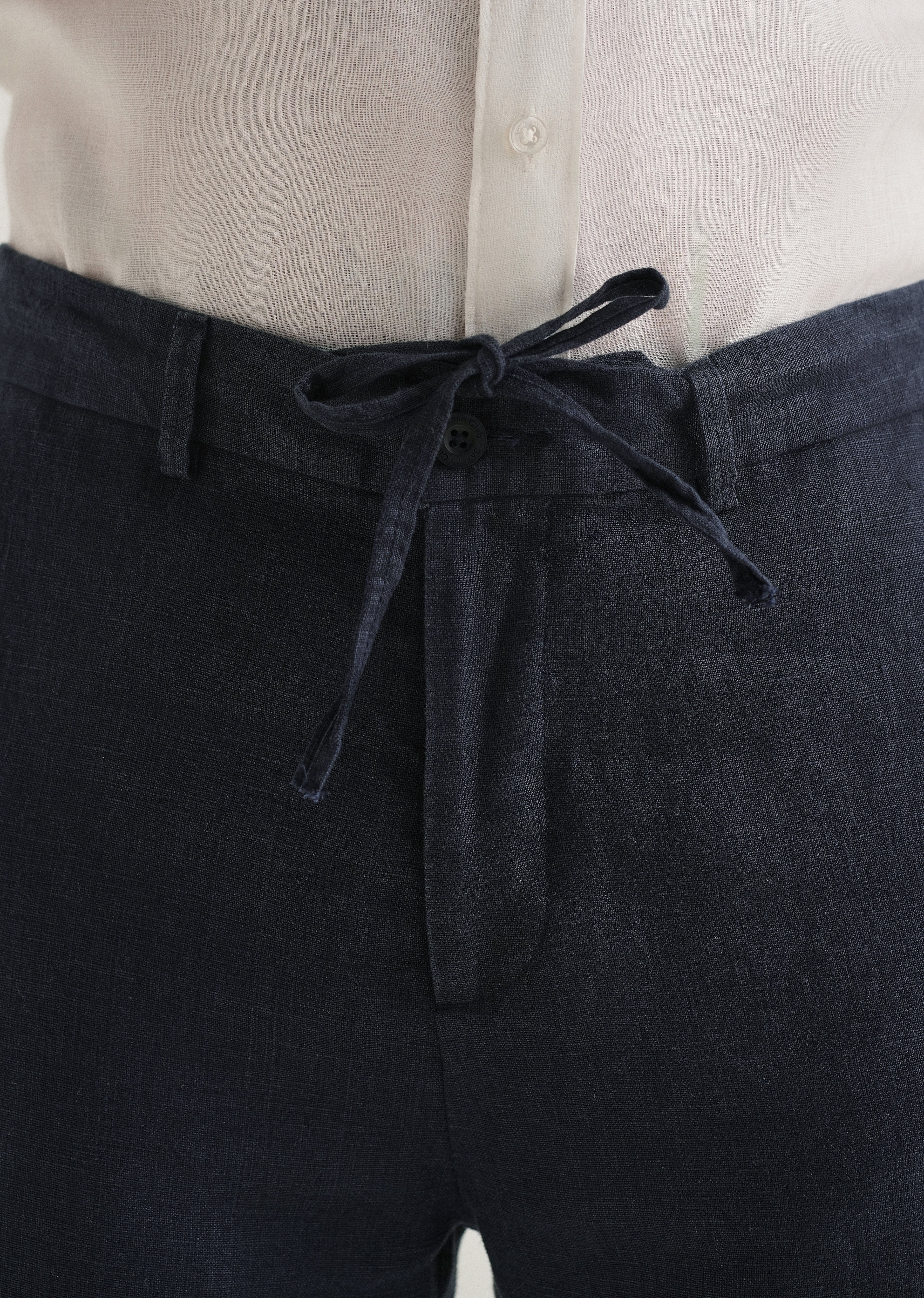 Admiral Blue Linen Pant