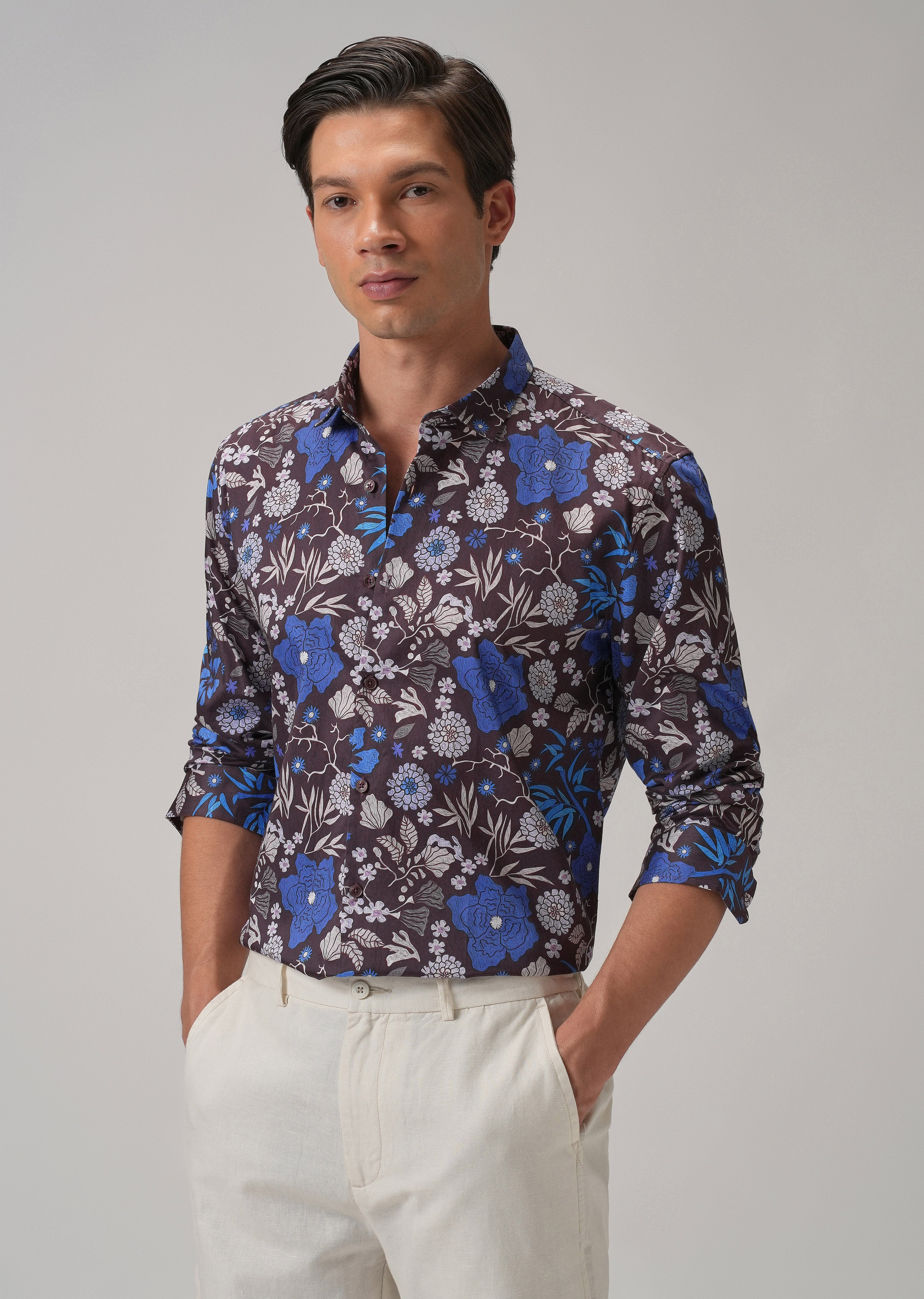 All Over Floral Printed Full Sleeve Shirt