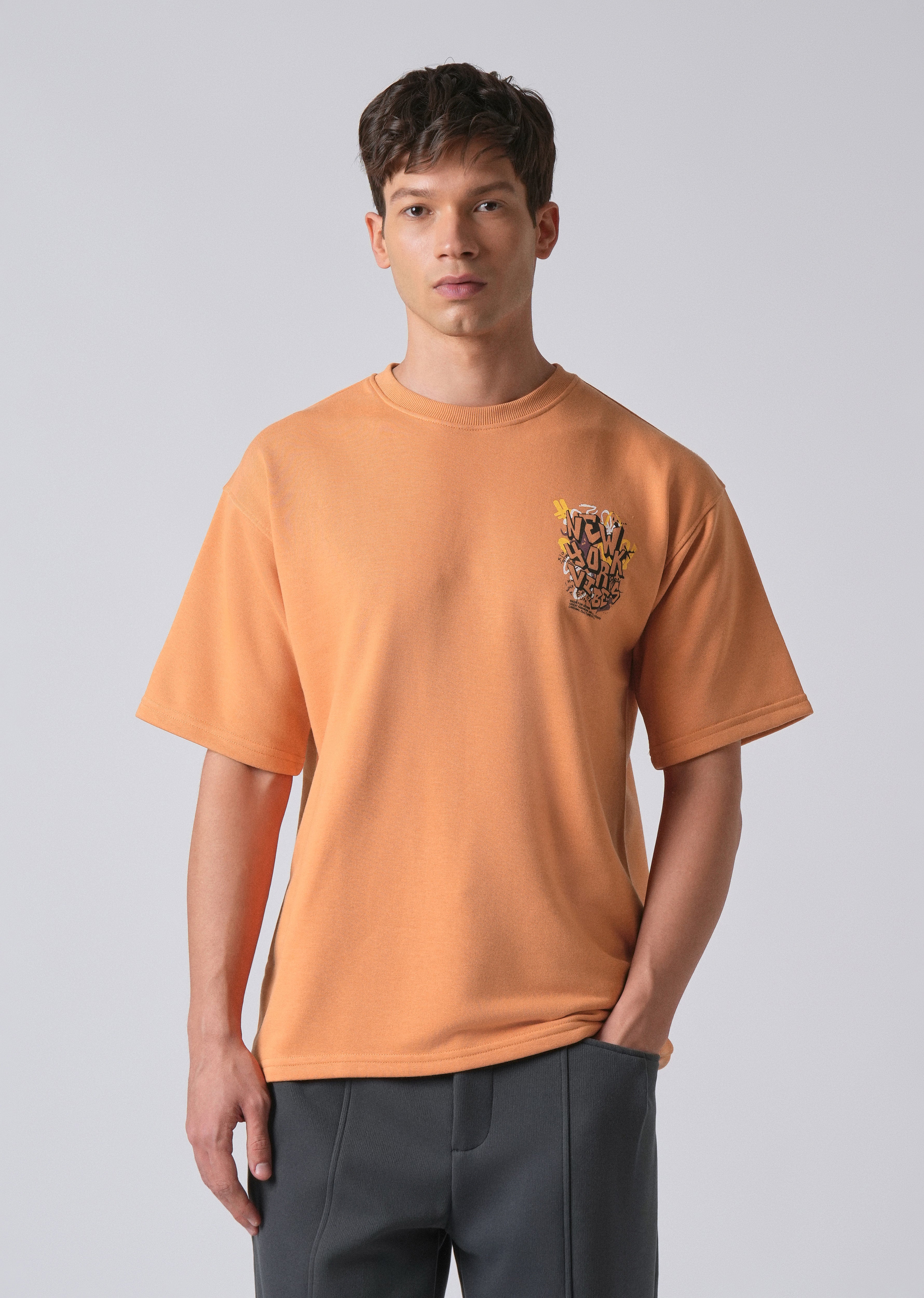 Apricot Orange Oversized T-shirt