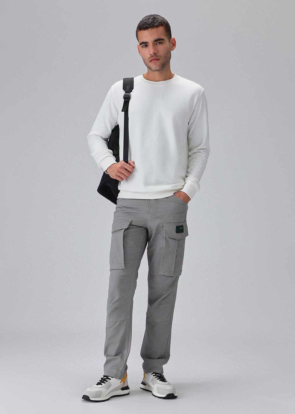 Aqua Gray Cargo Pant