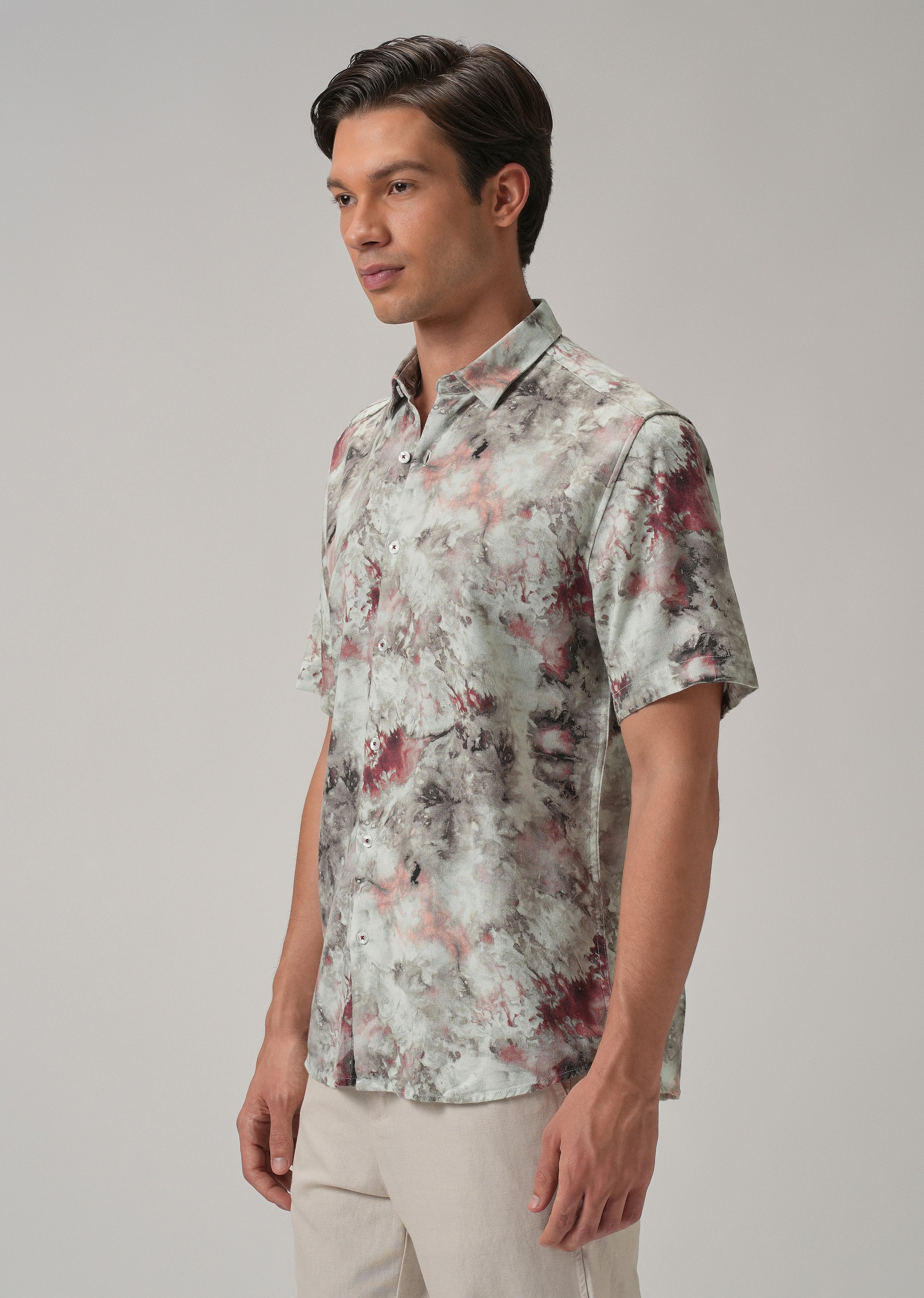 Aquarelle Abstract Half Sleeve shirt