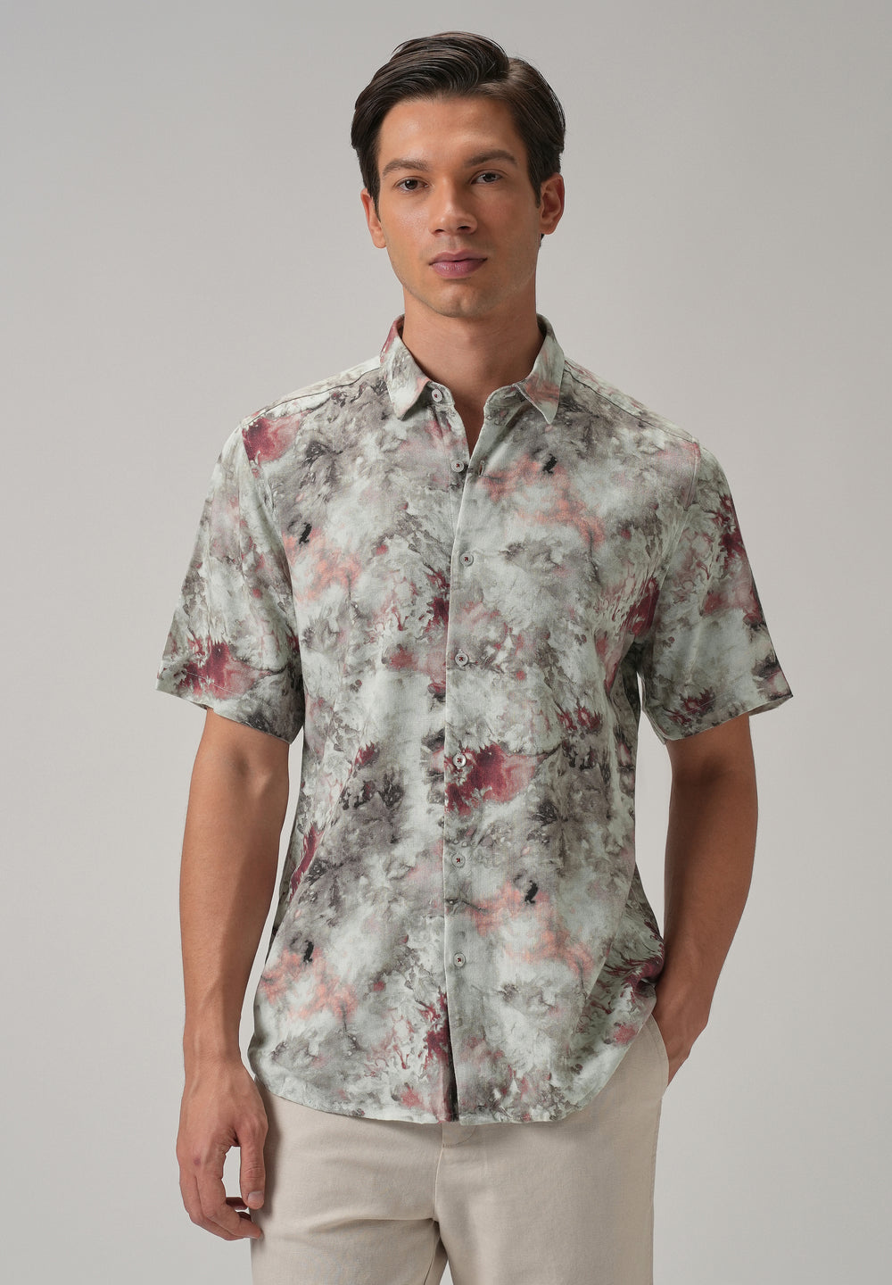 Aquarelle Abstract Half Sleeve shirt