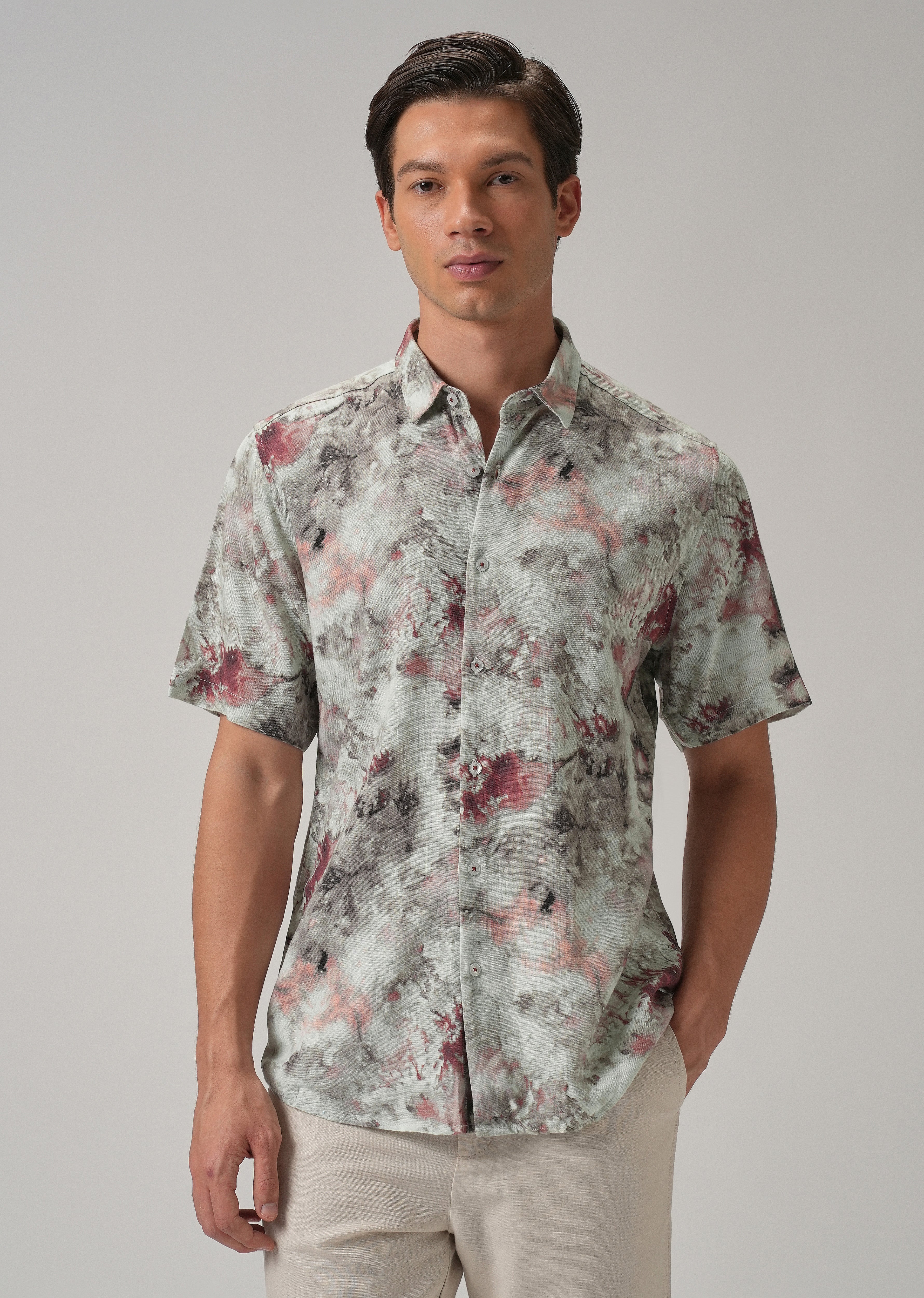 Aquarelle Abstract Half Sleeve shirt