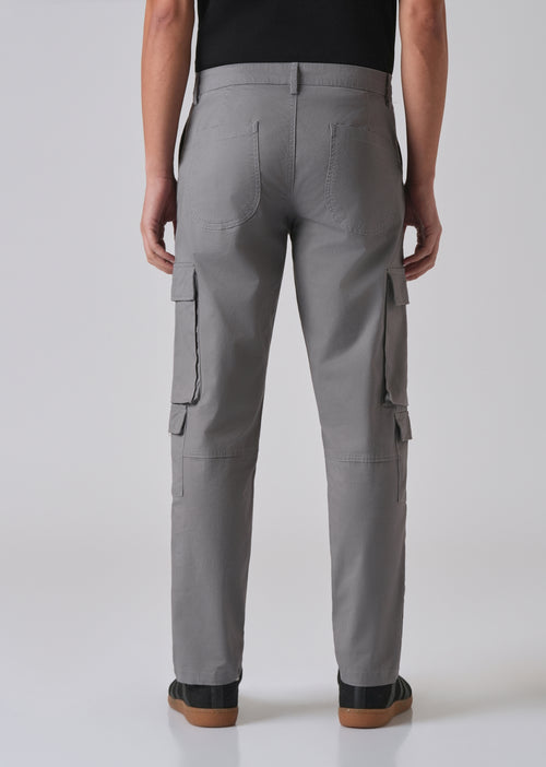 Artic Grey Zipper Cargo Pant