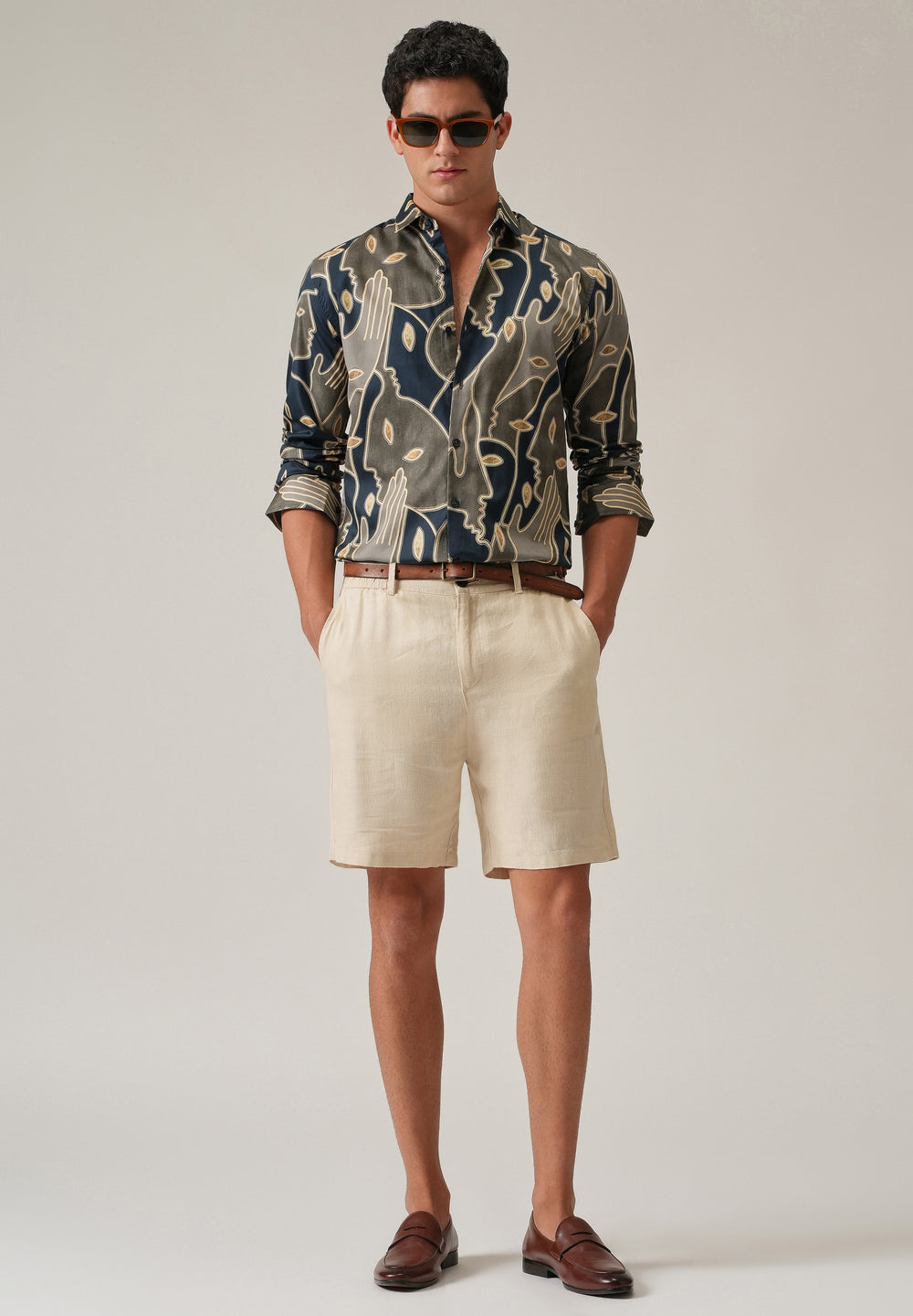 Artistic Faces Print Shirt