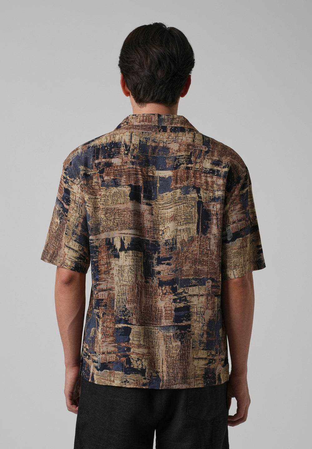 Artistic Pattern Oversized Feather Shirt