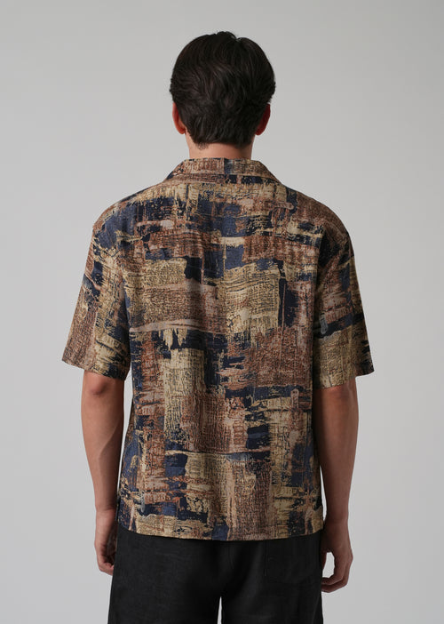 Artistic Pattern Oversized Feather Shirt