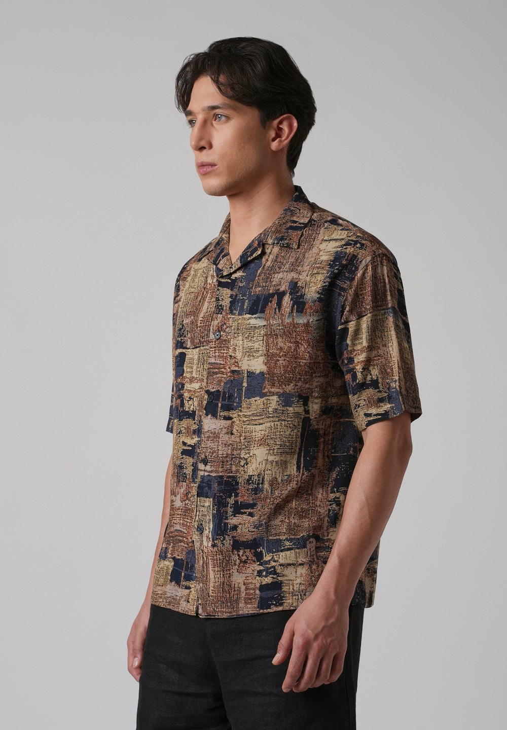 Artistic Pattern Oversized Feather Shirt