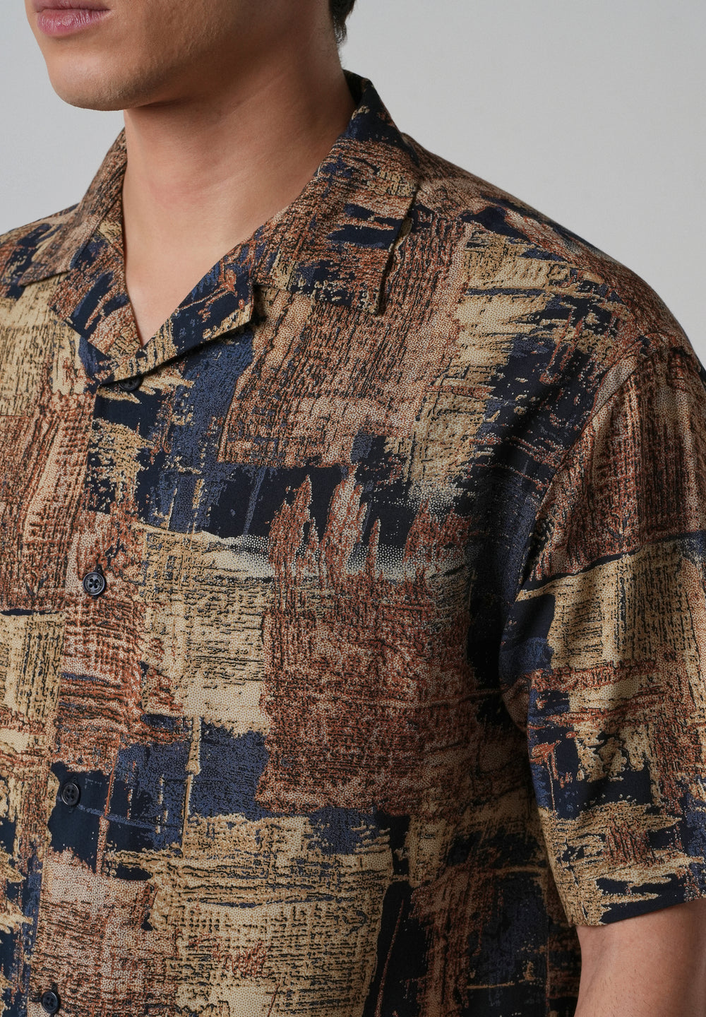 Artistic Pattern Oversized Feather Shirt