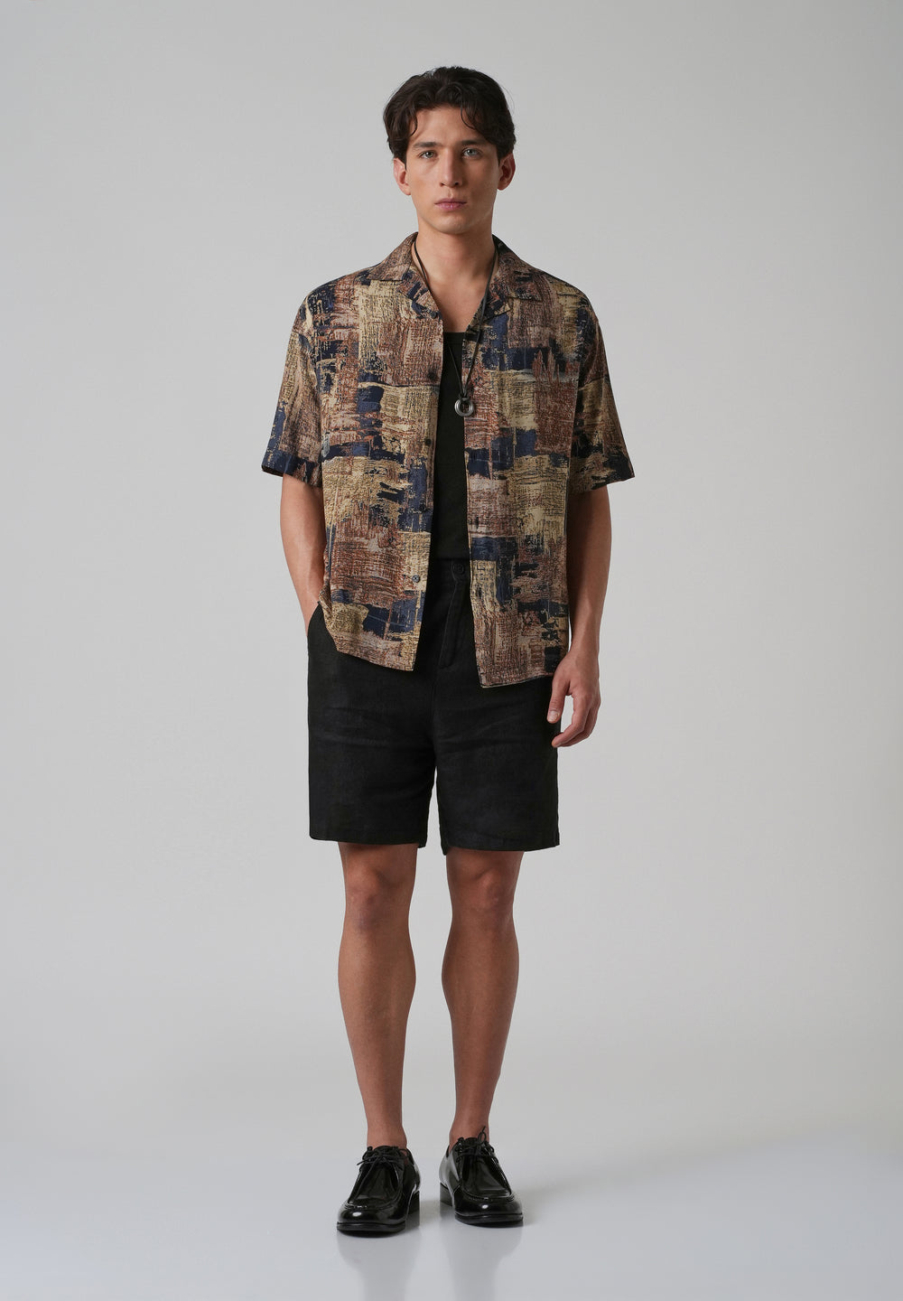 Artistic Pattern Oversized Feather Shirt