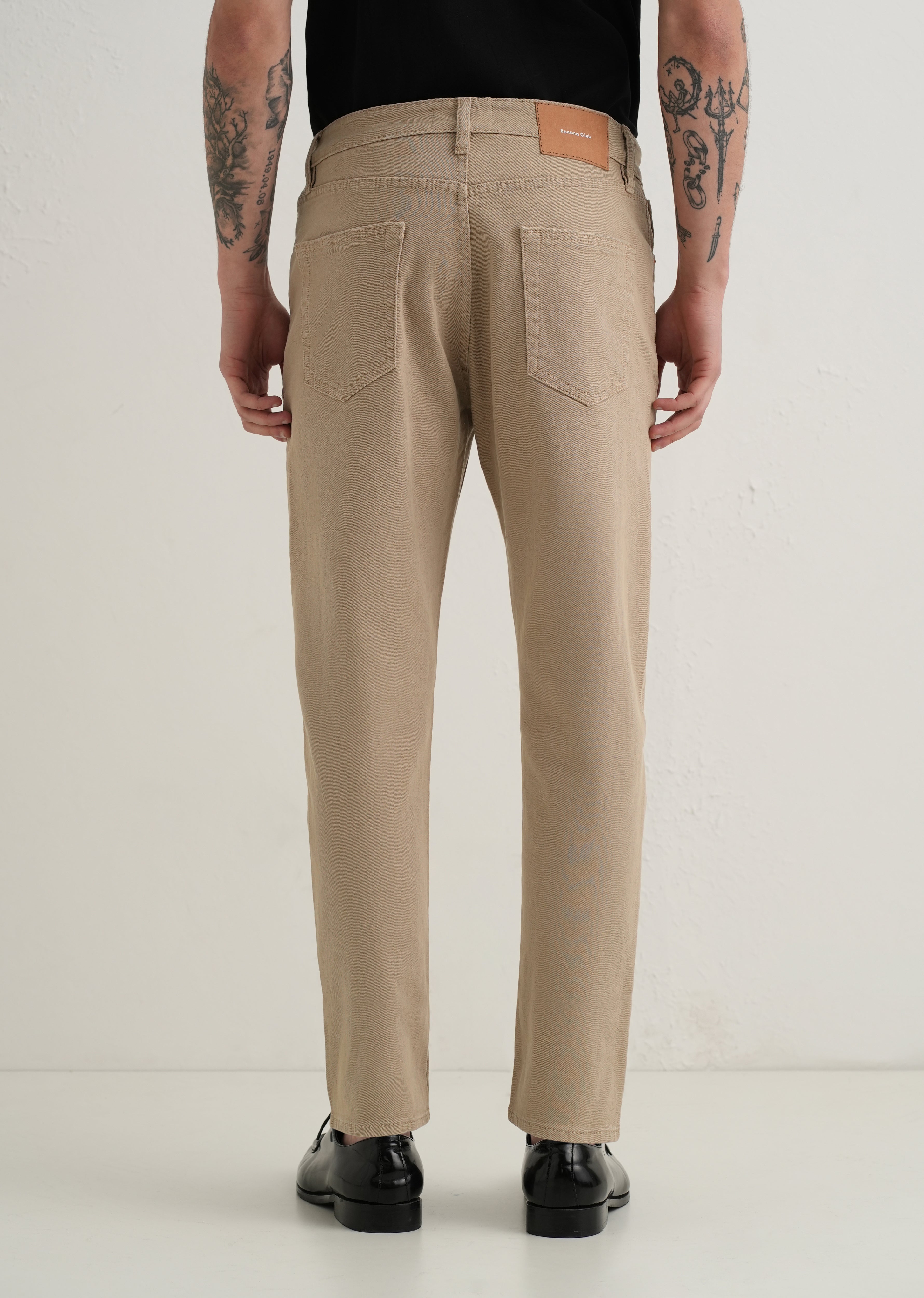 Ash Beige Carrot Fit Denim