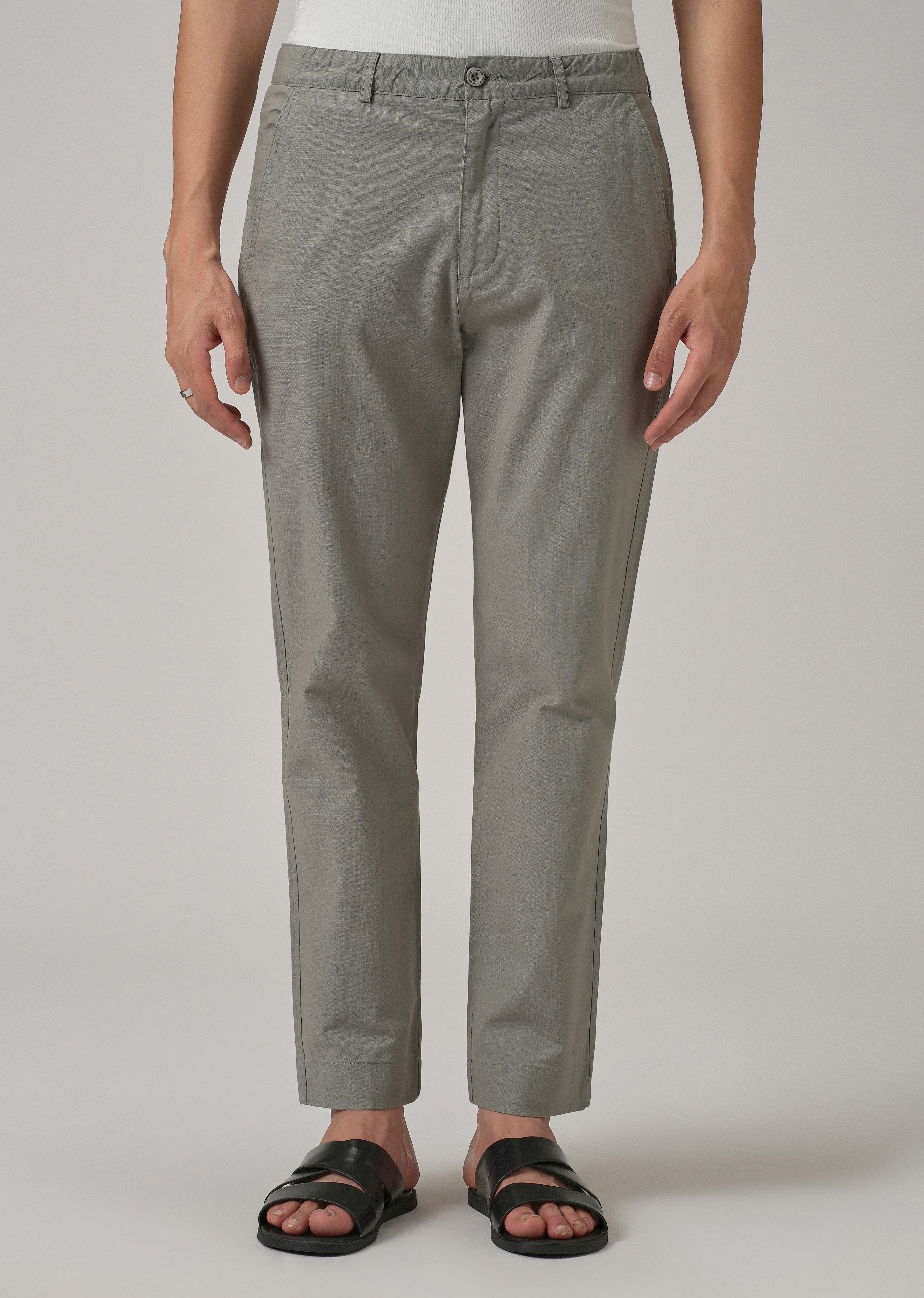 Ash Grey Cotton Trouser