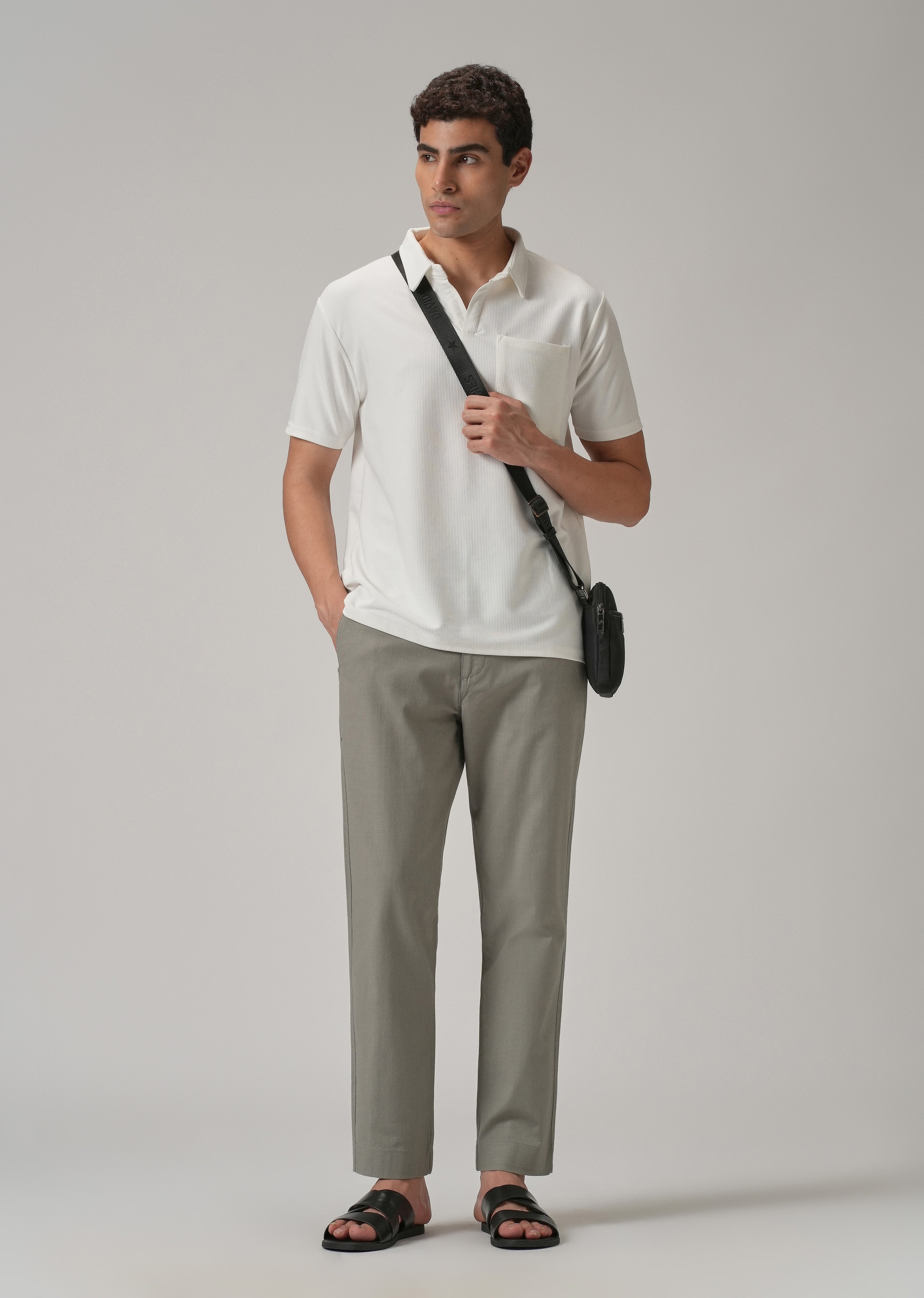 Ash Grey Cotton Trouser