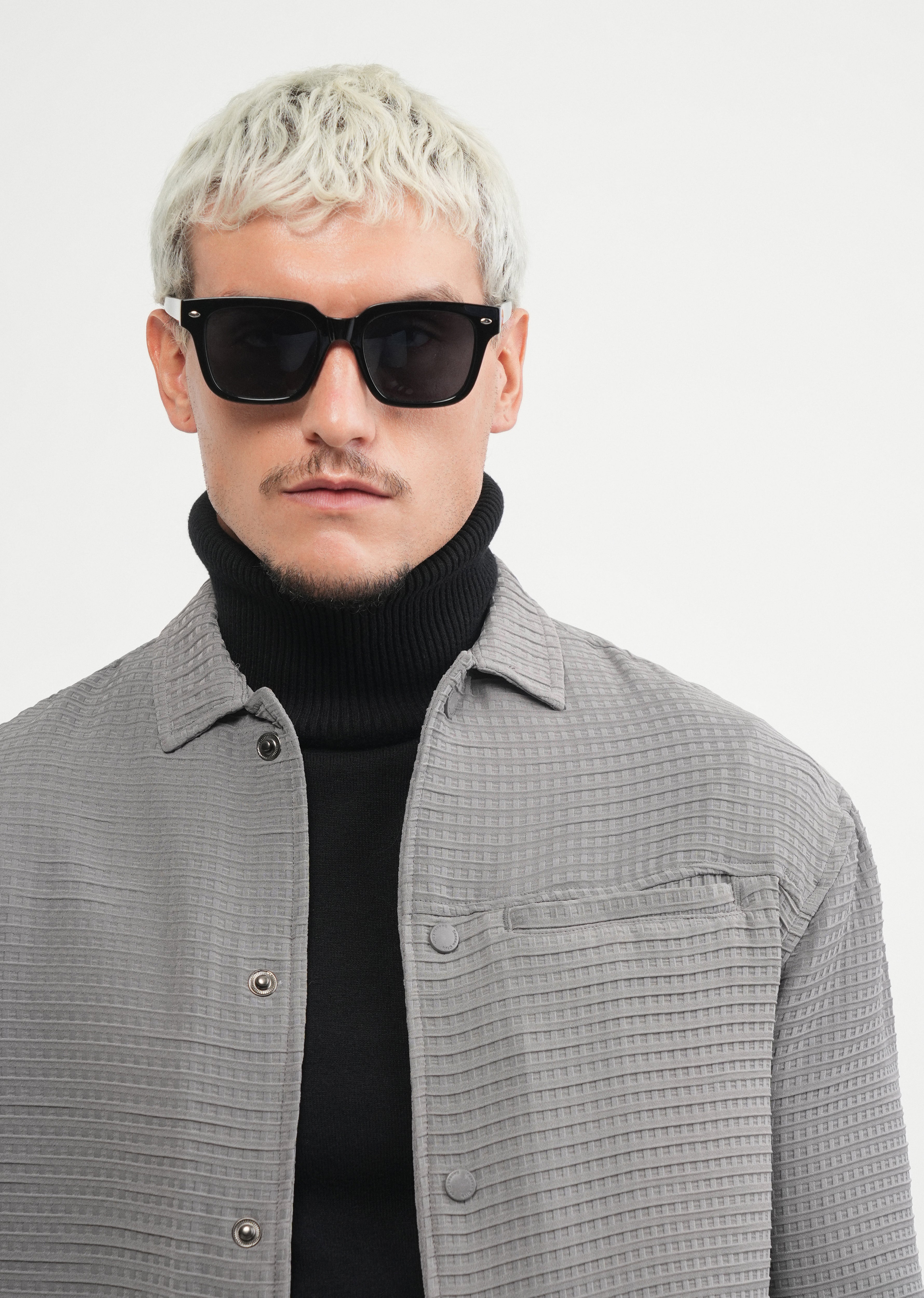 Ash Grey Textured Shacket