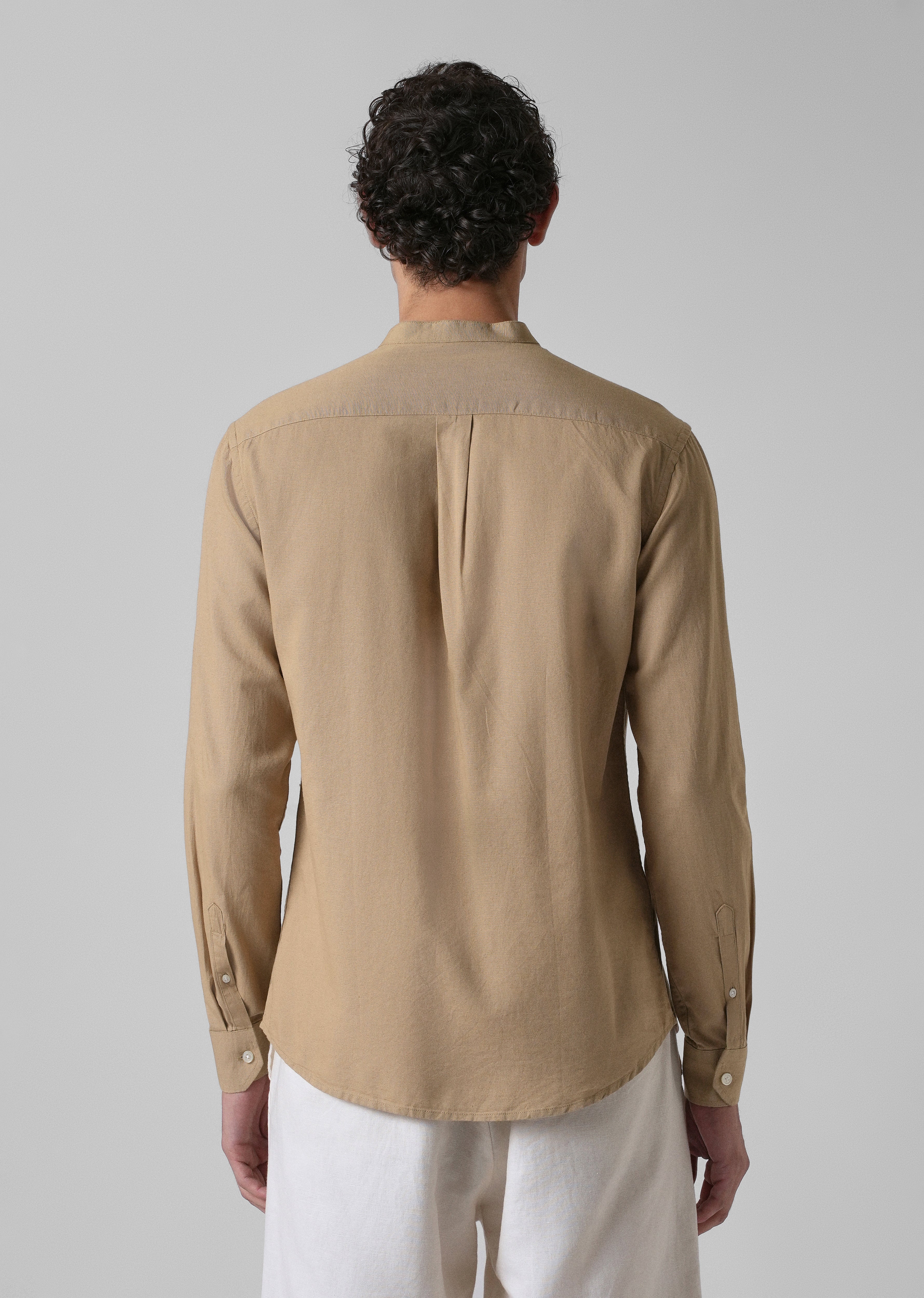 Aurora Beige Cotton Linen Shirt