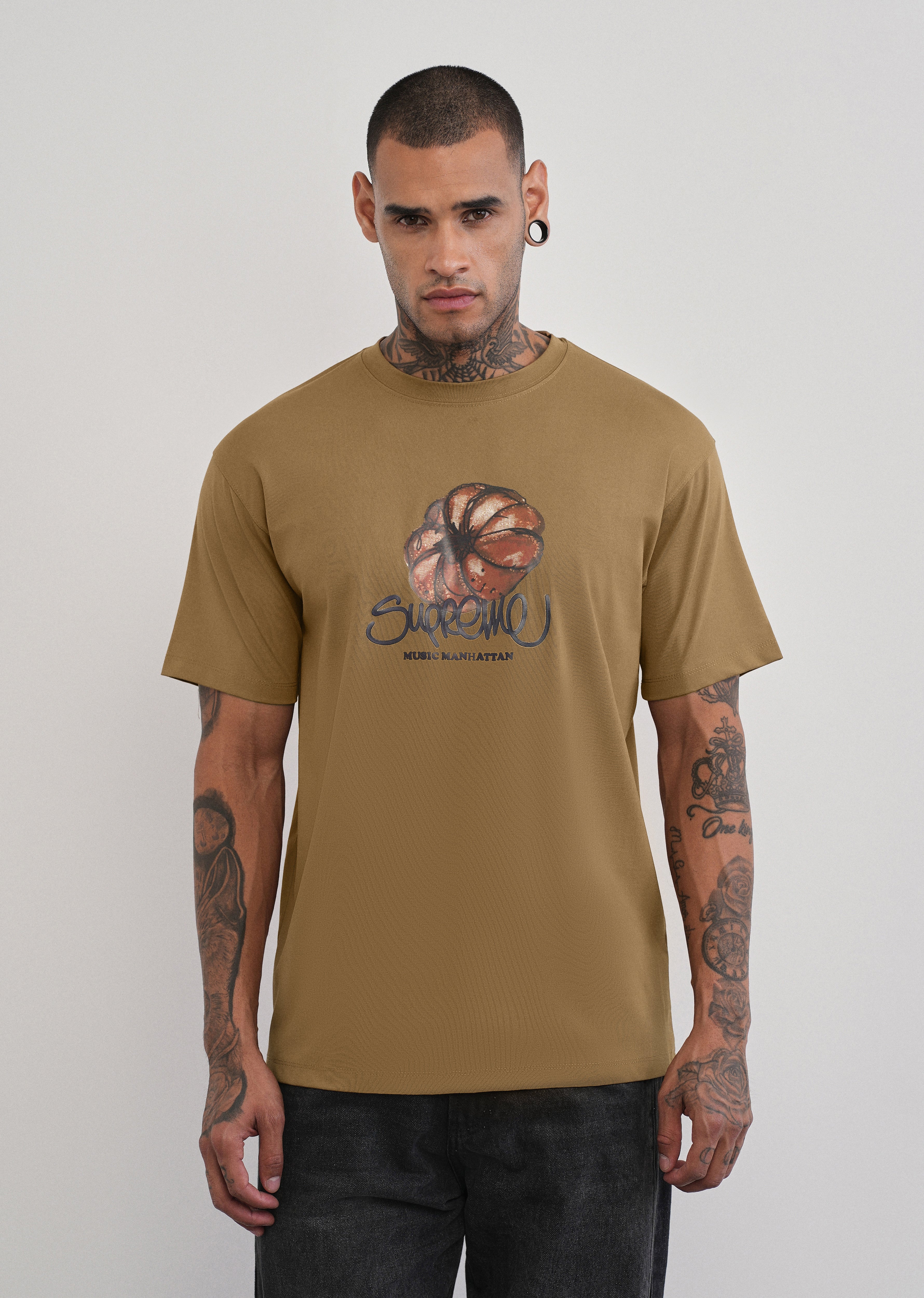Autumn Khaki Brown T-shirt